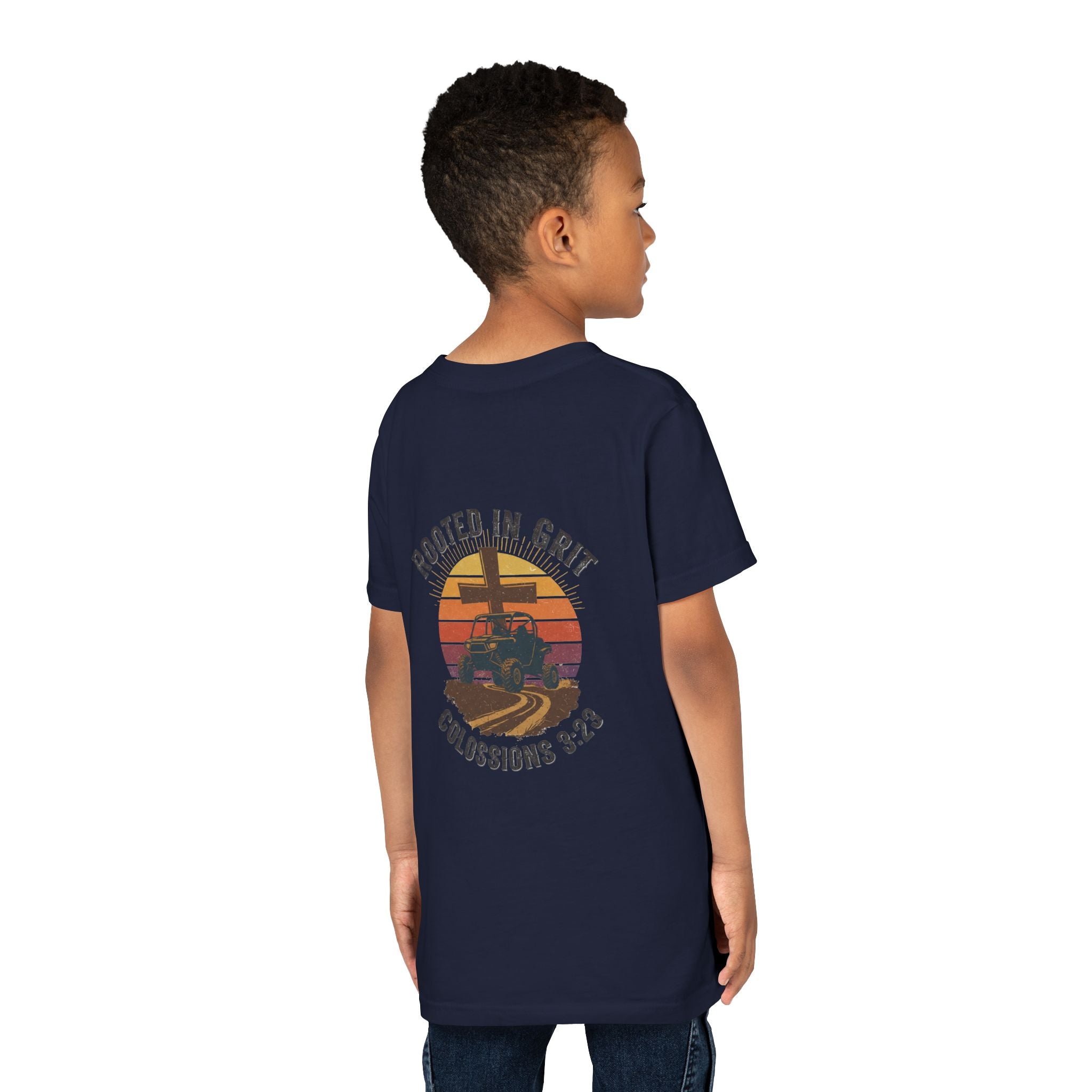 Rooted in Grit — Christian Youth T-Shirt (Colossians 3:23) - RESTERATION