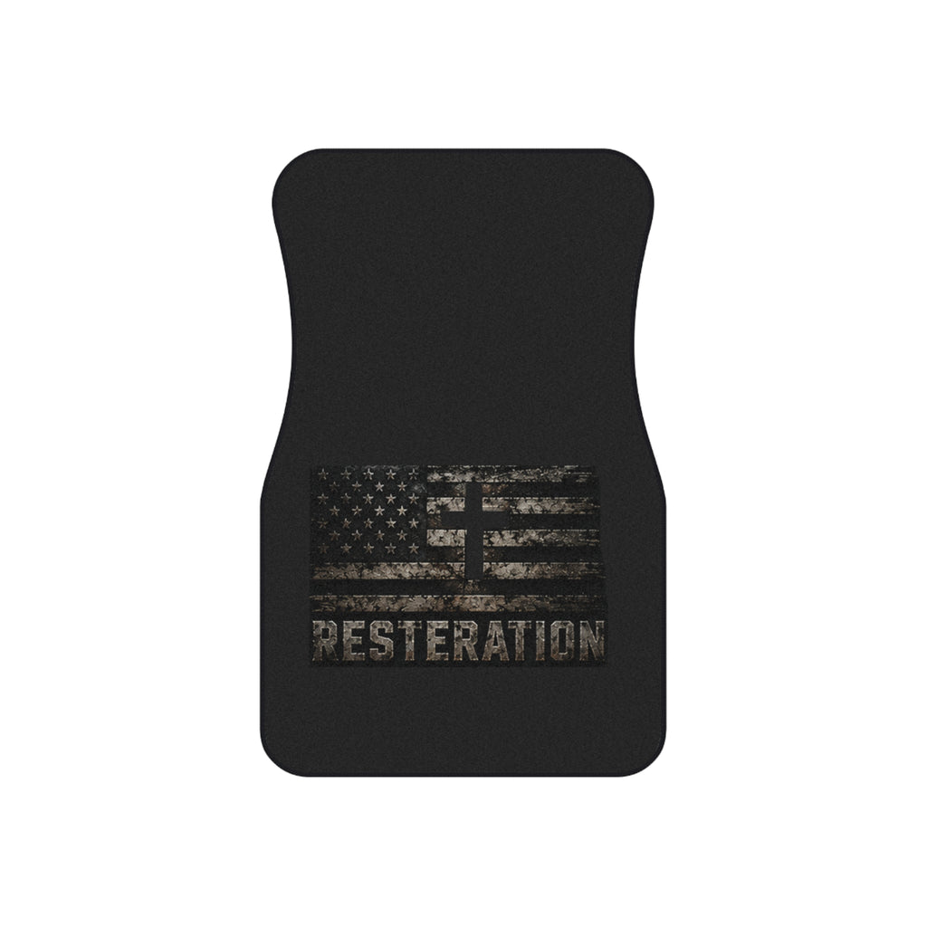 RESTERATION Flag Car Floor Mats — Front Pair 1 - RESTERATION