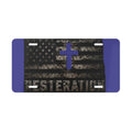 RESTERATION Vanity Plate — Faith & Flag | Thin Blue Line Cross Edition
