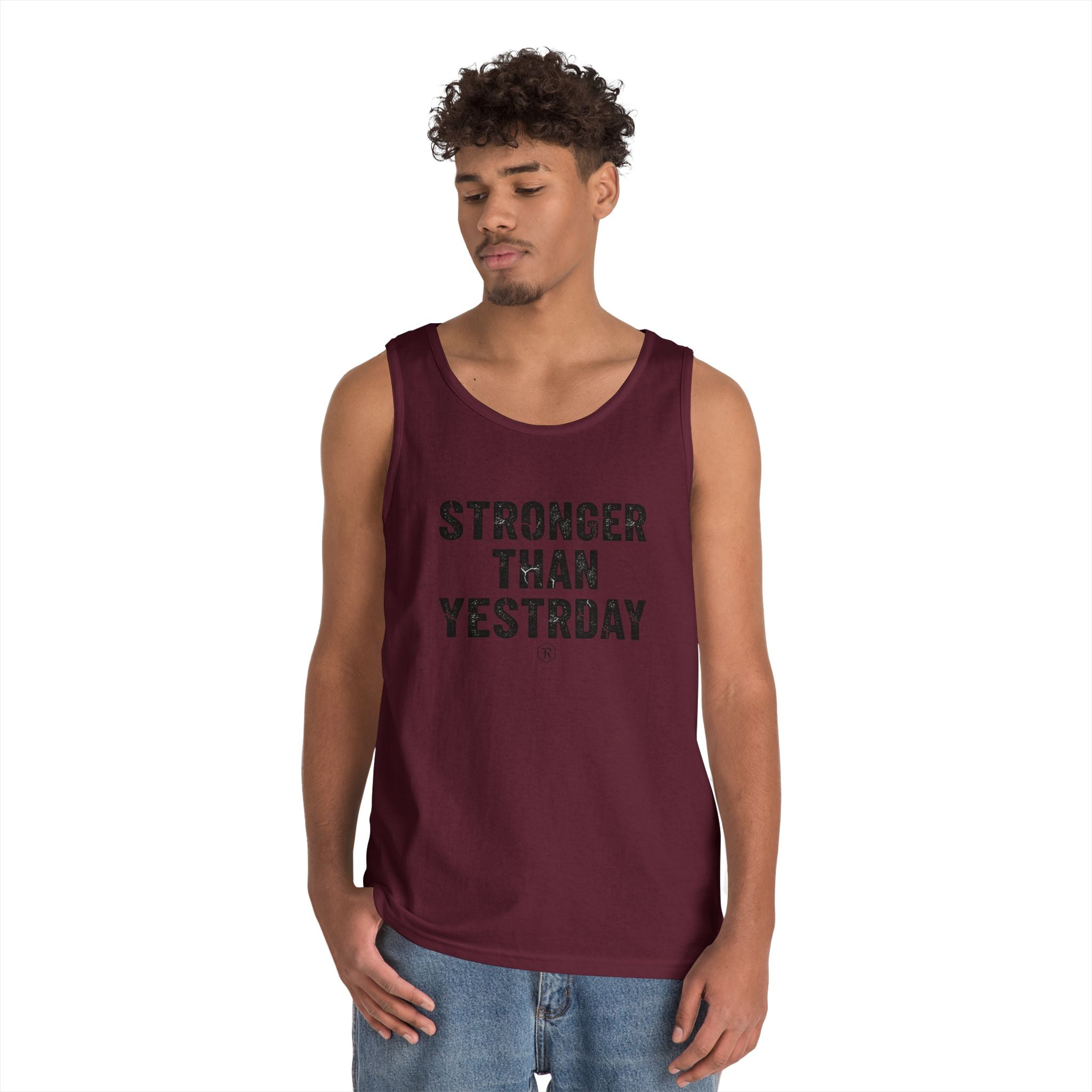 Stronger Than Yesterday — Motivational Tank Top - RESTERATION