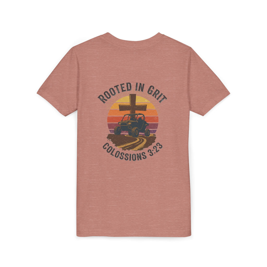 Rooted in Grit — Christian Youth T-Shirt (Colossians 3:23) - RESTERATION