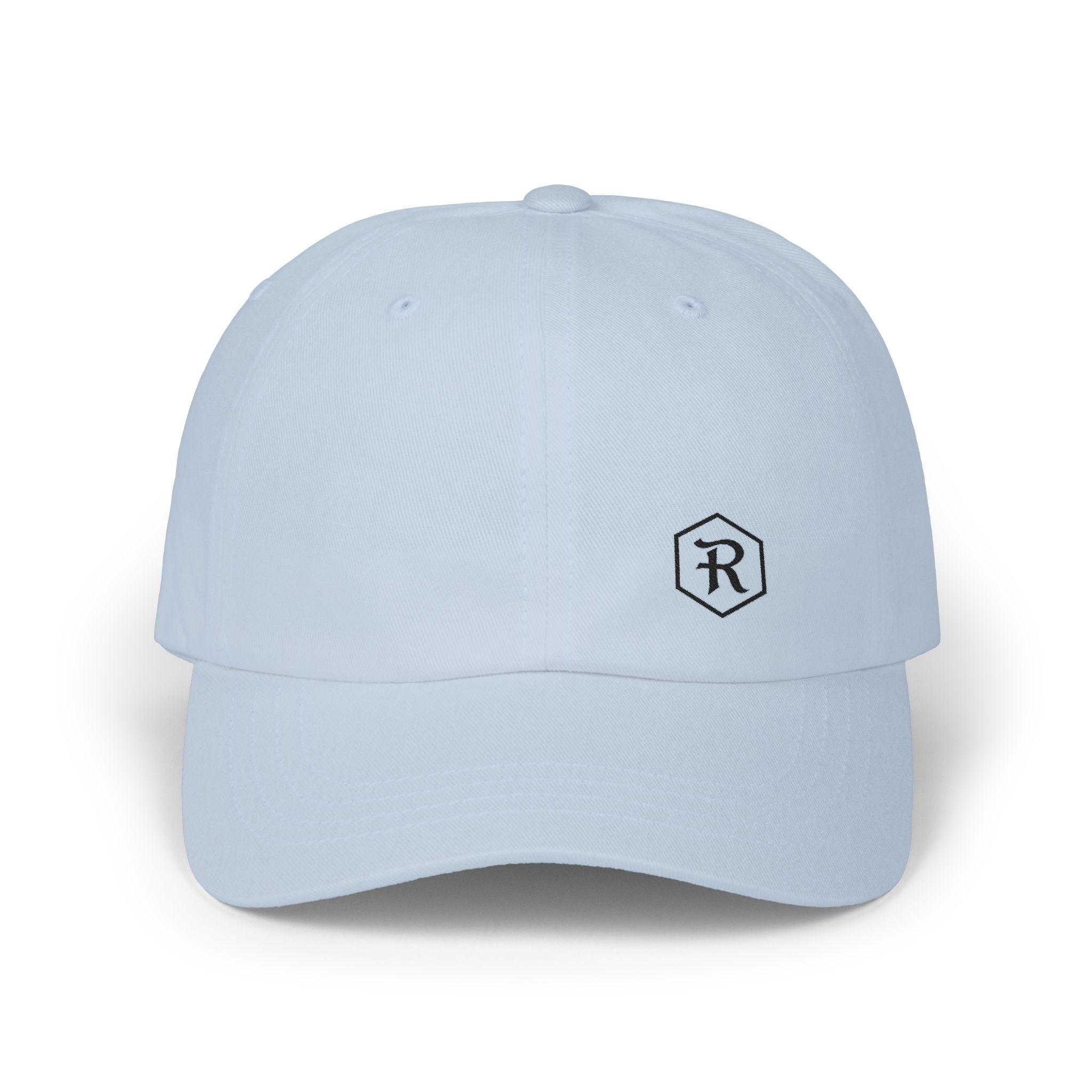 Monogram Dad Cap | Hexagon R Embroidered Hat | Faith Apparel - RESTERATION