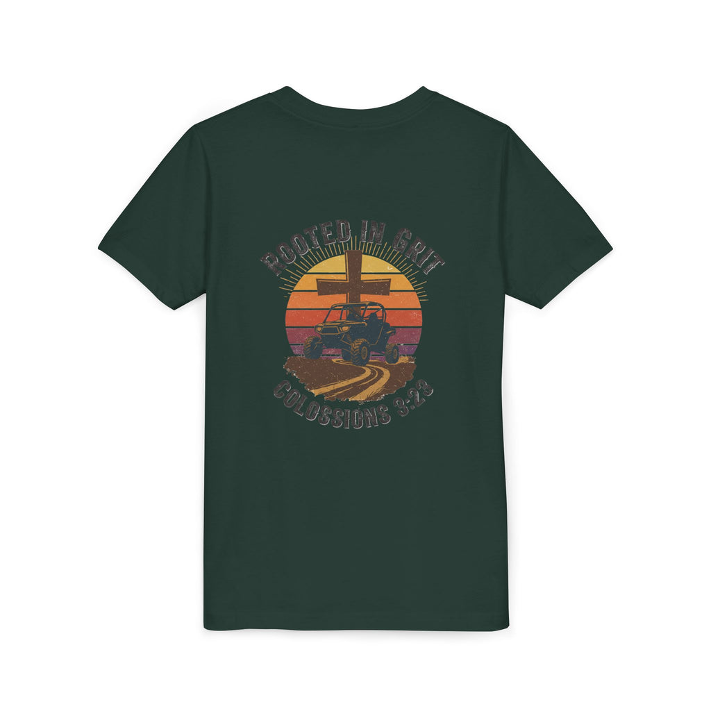 Rooted in Grit — Christian Youth T-Shirt (Colossians 3:23) - RESTERATION