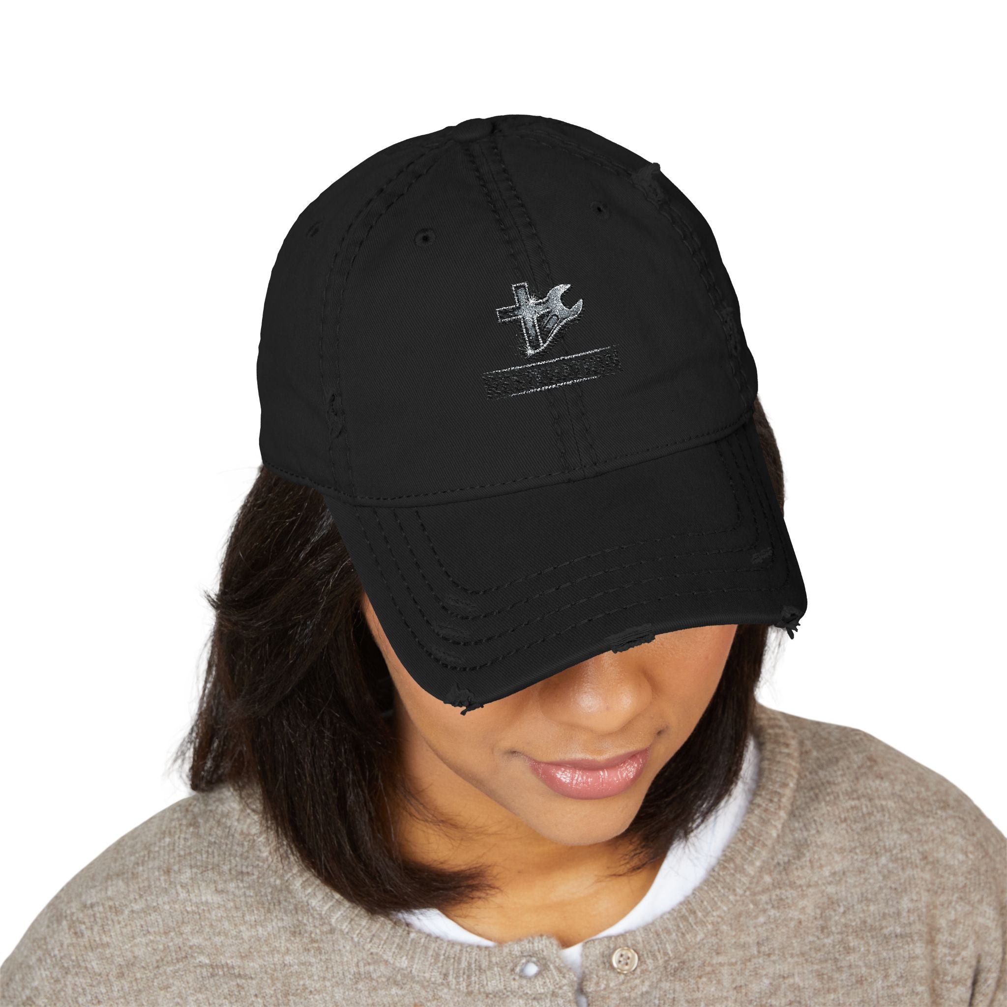 RESTERATION Distressed Dad Hat — Built for the Long Day - RESTERATION