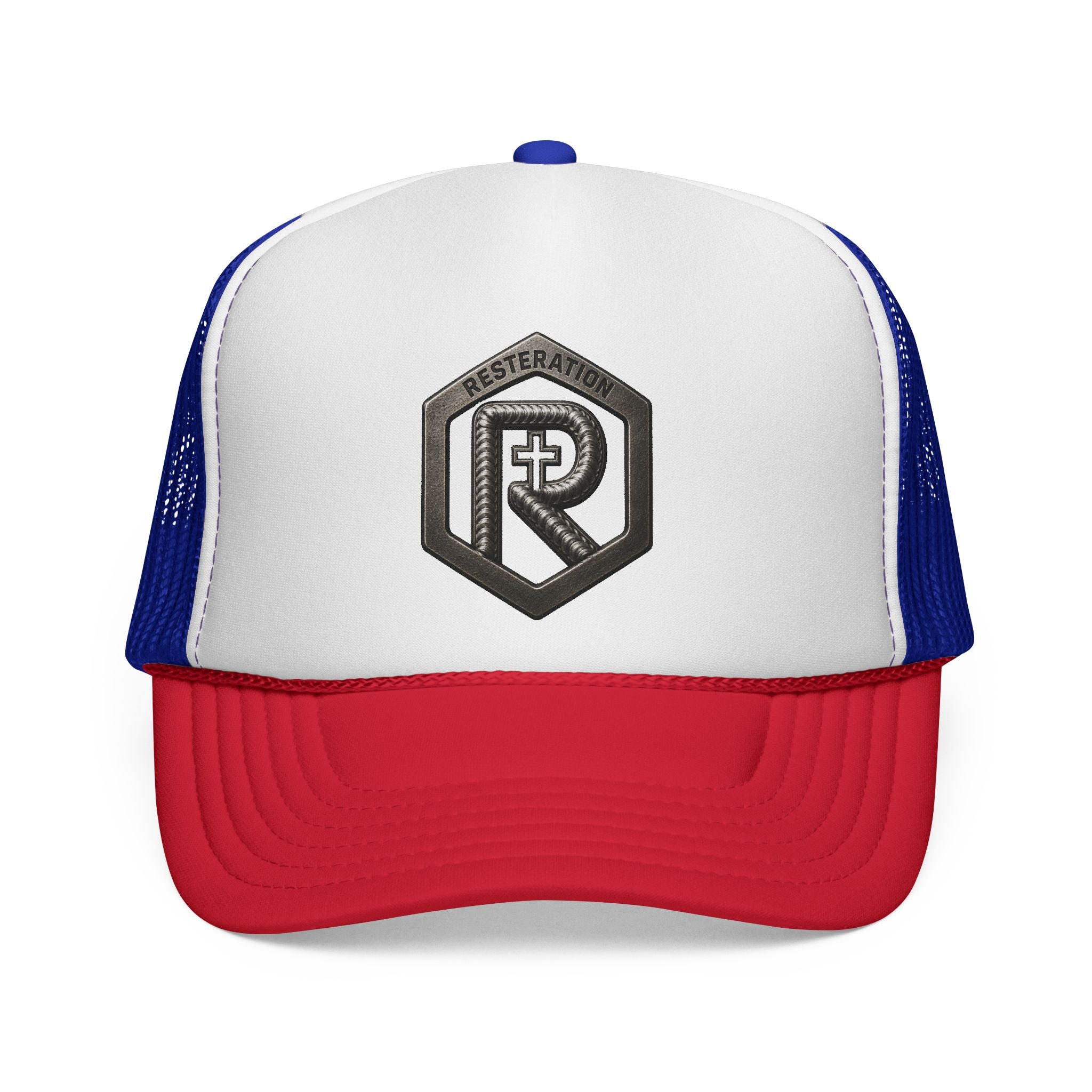 RESTERATION Trucker Cap — Embroidered Shield Logo