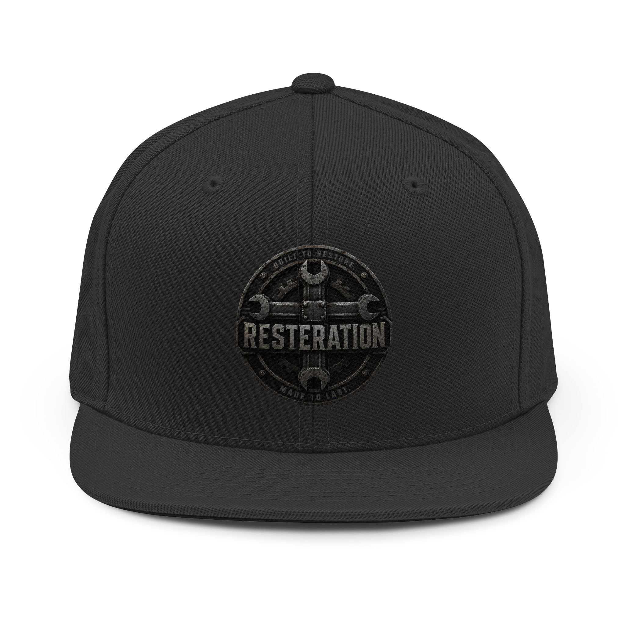 RESTERATION Snapback Cap — Vintage Wrench Logo Cap
