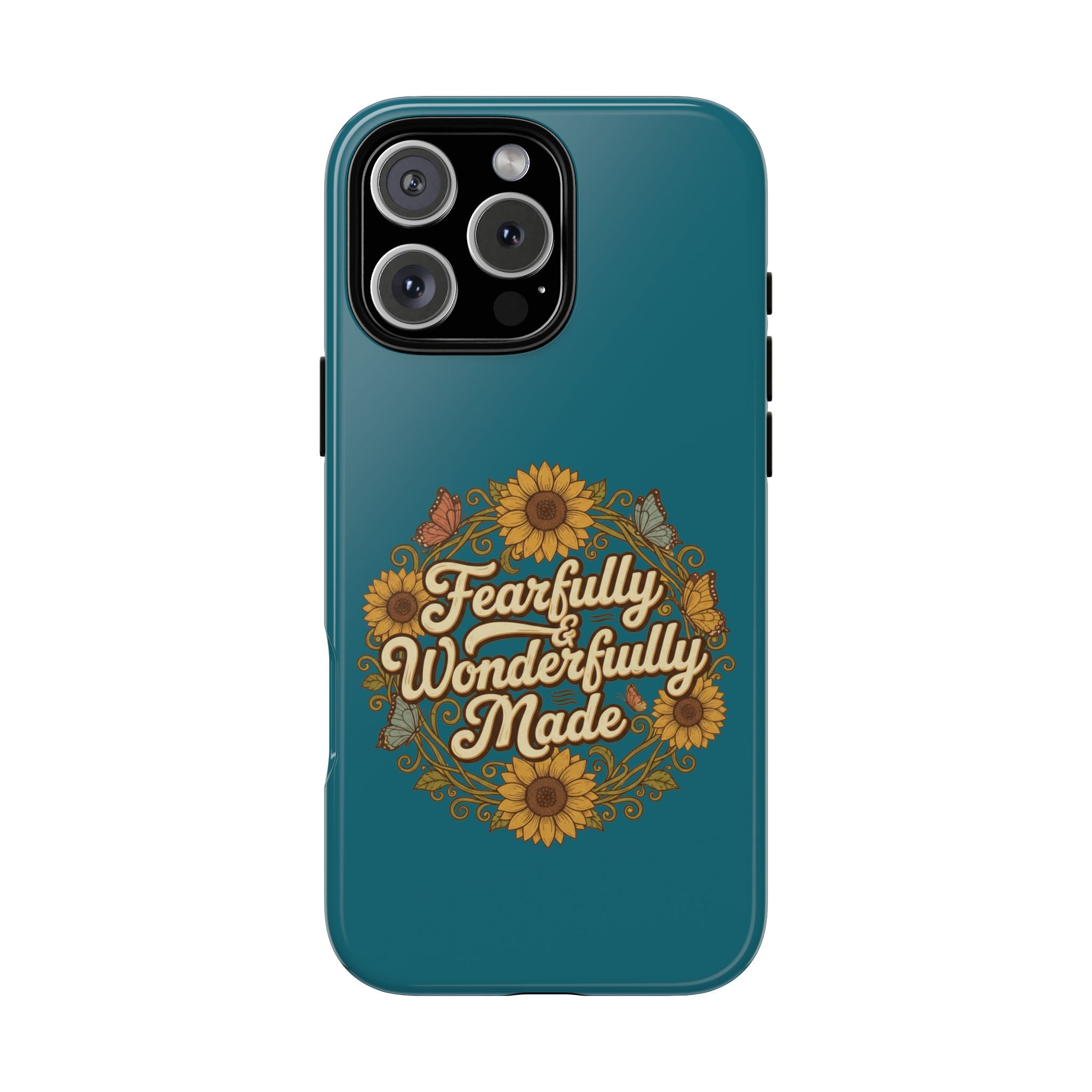 RESTERATION Phone Case — 'Fearfully & Wonderfully Made' Sunflower Floral Cover #3