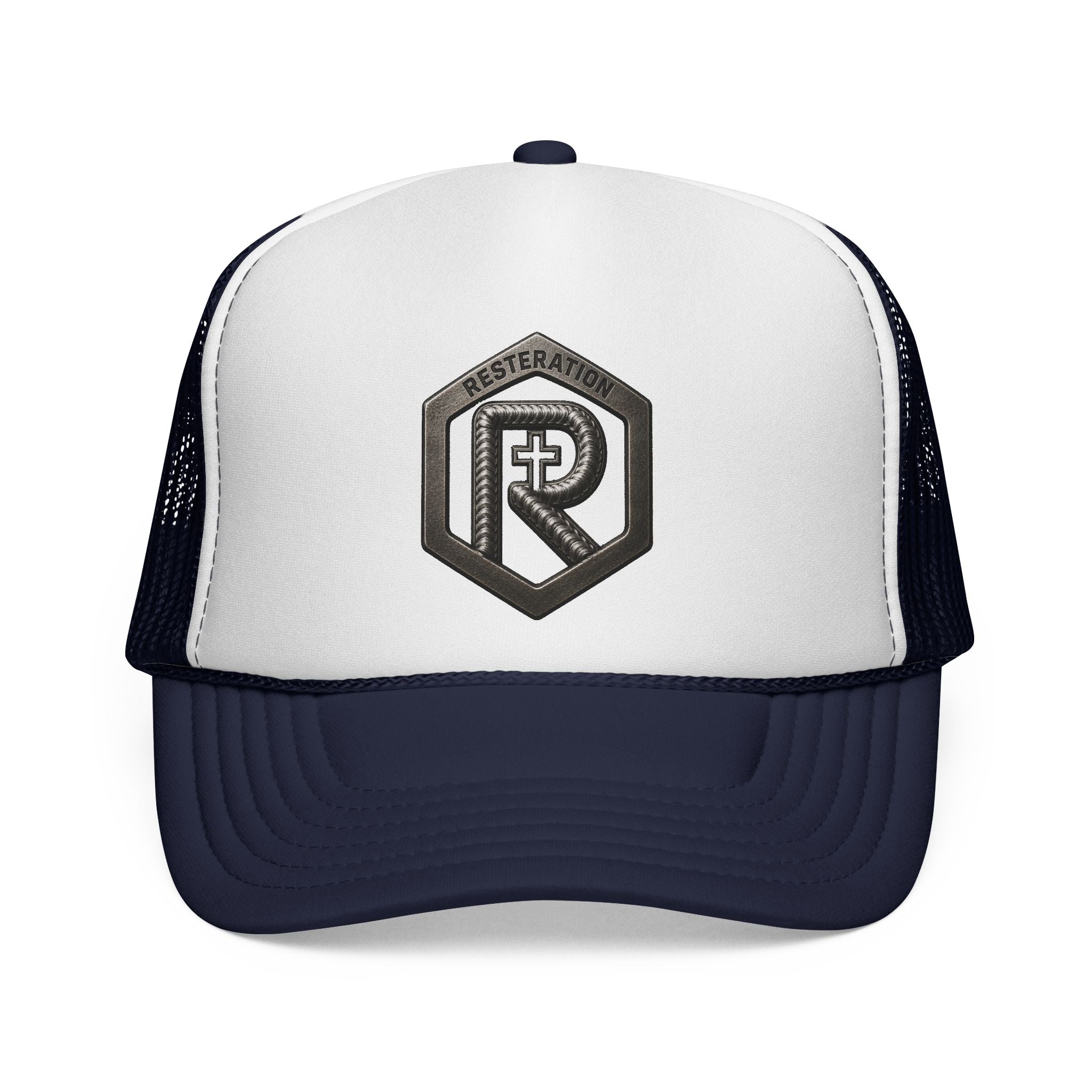 RESTERATION Trucker Cap — Embroidered Shield Logo