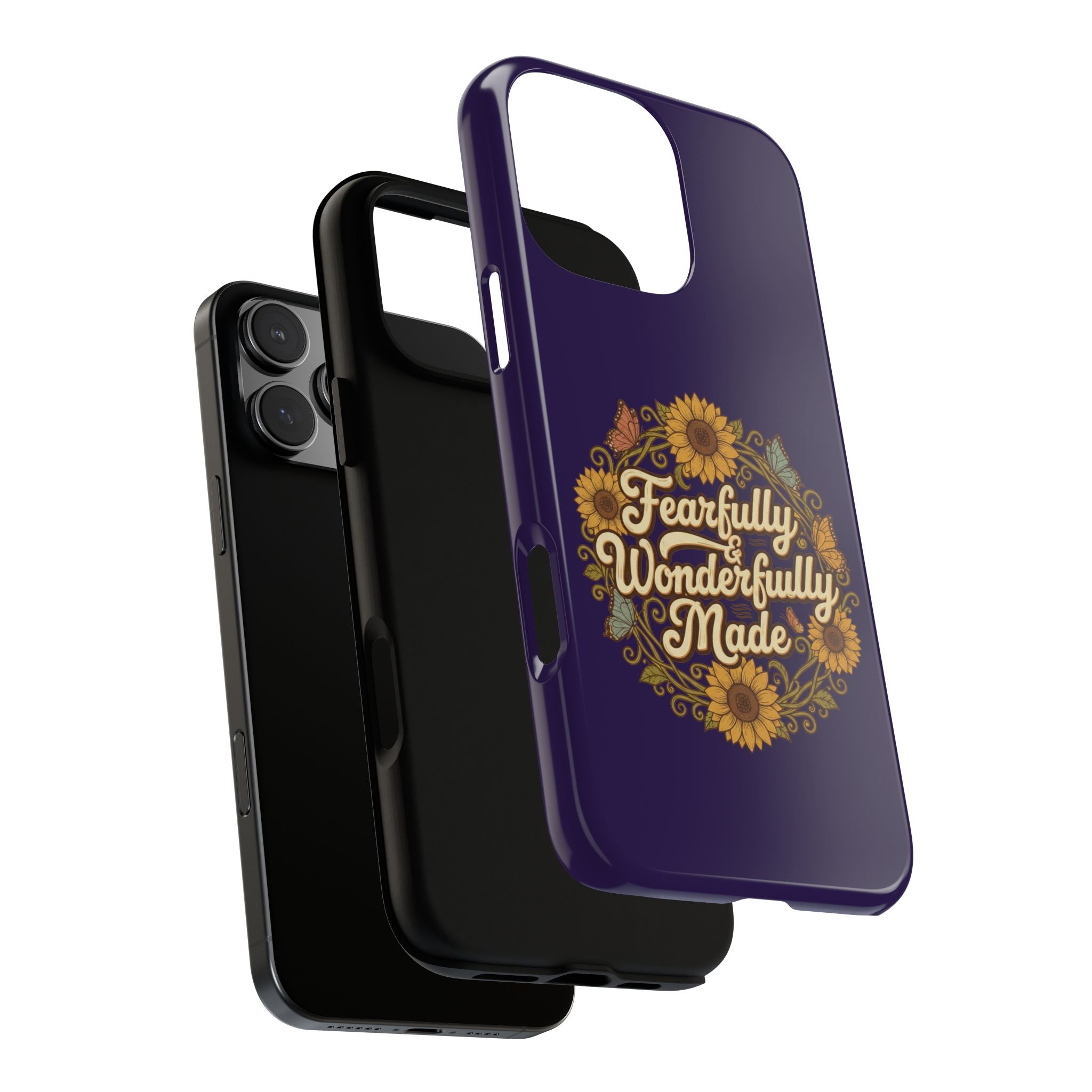 RESTERATION Phone Case — 'Fearfully & Wonderfully Made' Sunflower Floral Cover #5