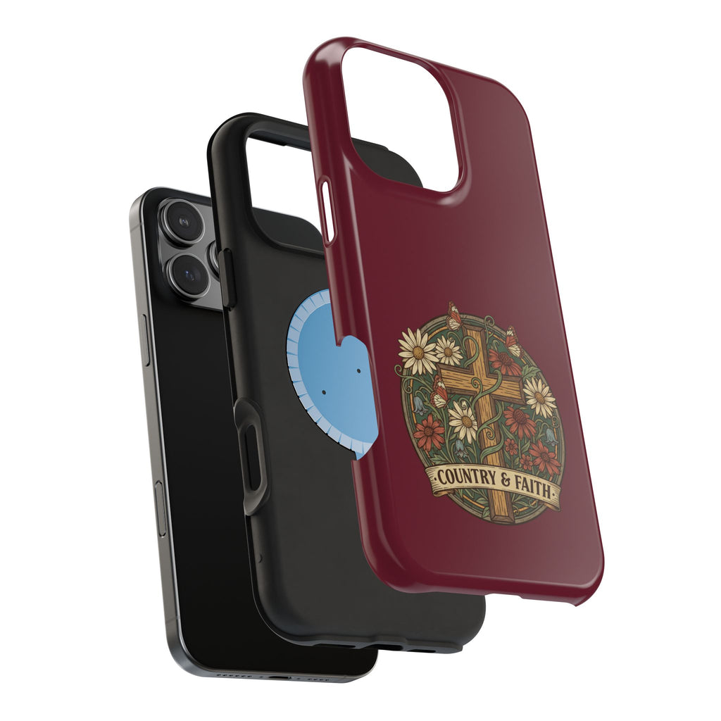 RESTERATION Phone Case — Country & Faith Cross Magnetic Impact-Resistant Cover 5 - RESTERATION