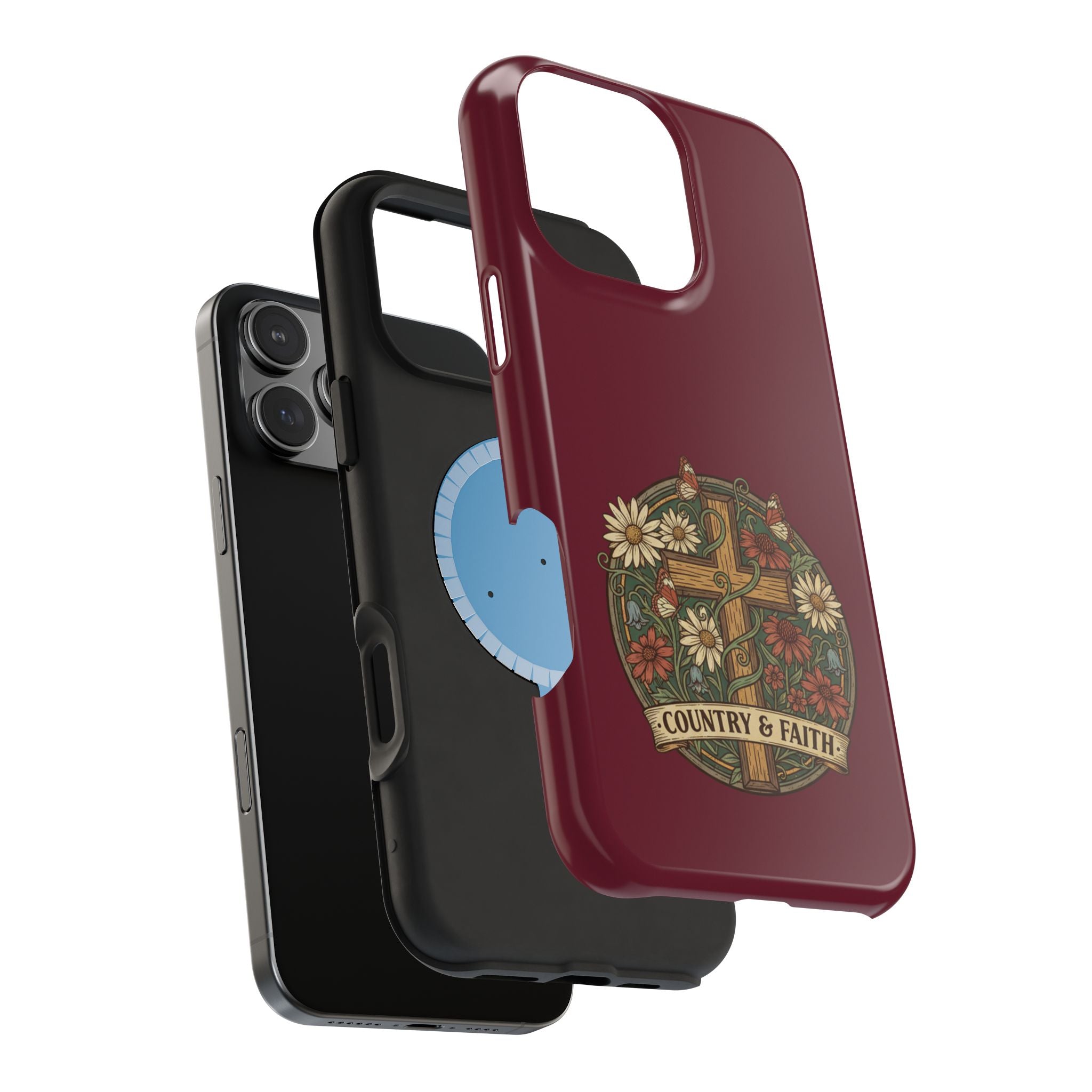 RESTERATION Phone Case — Country & Faith Cross Magnetic Impact-Resistant Cover 5 - RESTERATION