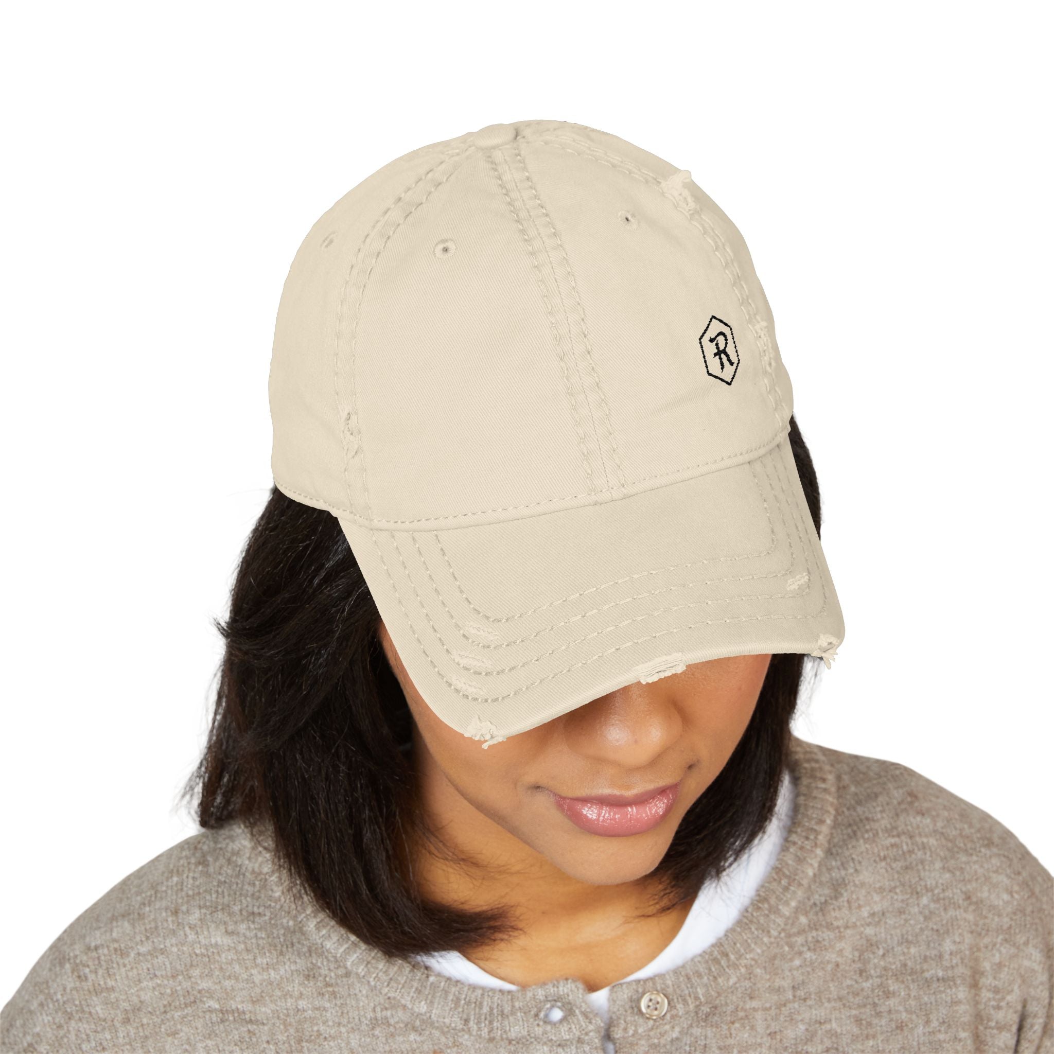 Distressed Dad Hat | Vintage Washed Embroidered Baseball Cap | Faith Apparel - RESTERATION
