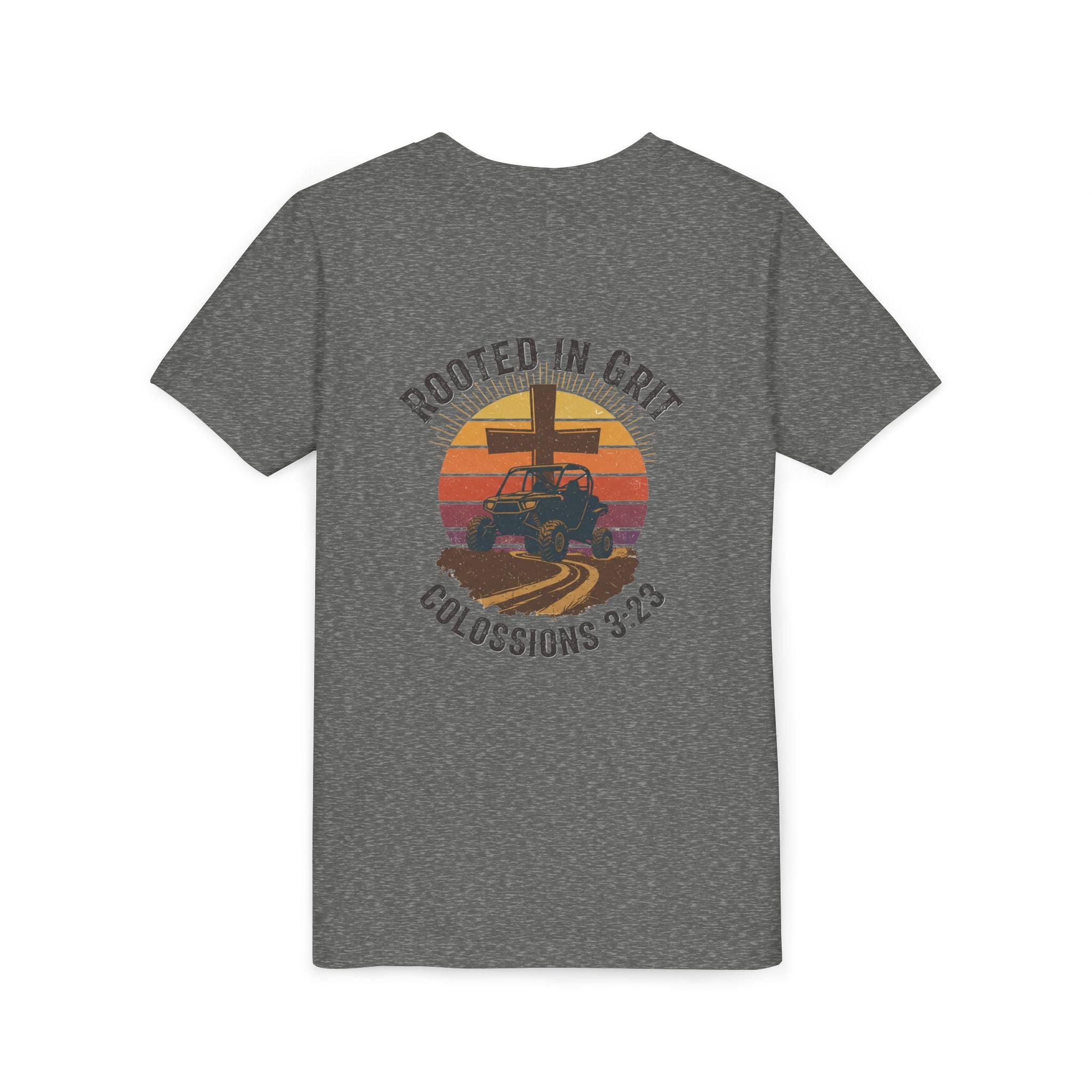 Rooted in Grit — Christian Youth T-Shirt (Colossians 3:23) - RESTERATION