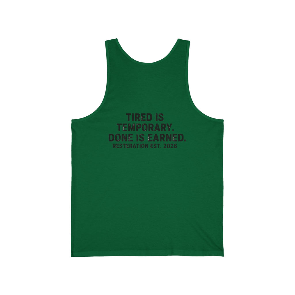 Tired Is Temporary — Motivational Fitness Tank - RESTERATION