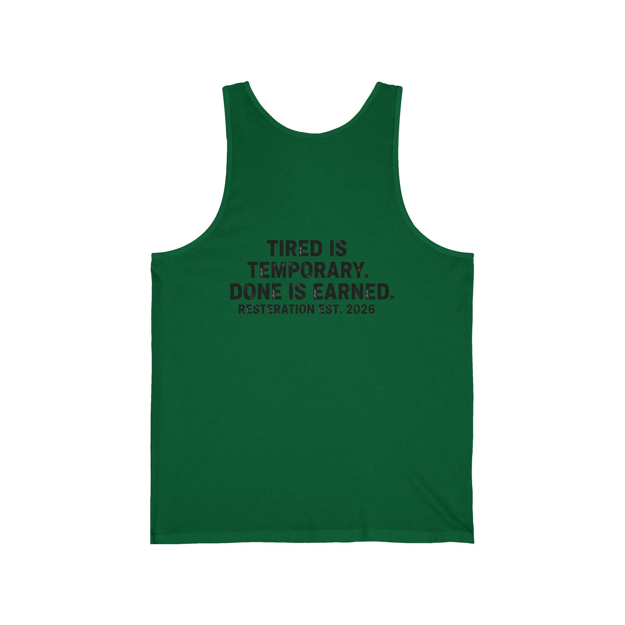 Tired Is Temporary — Motivational Fitness Tank - RESTERATION