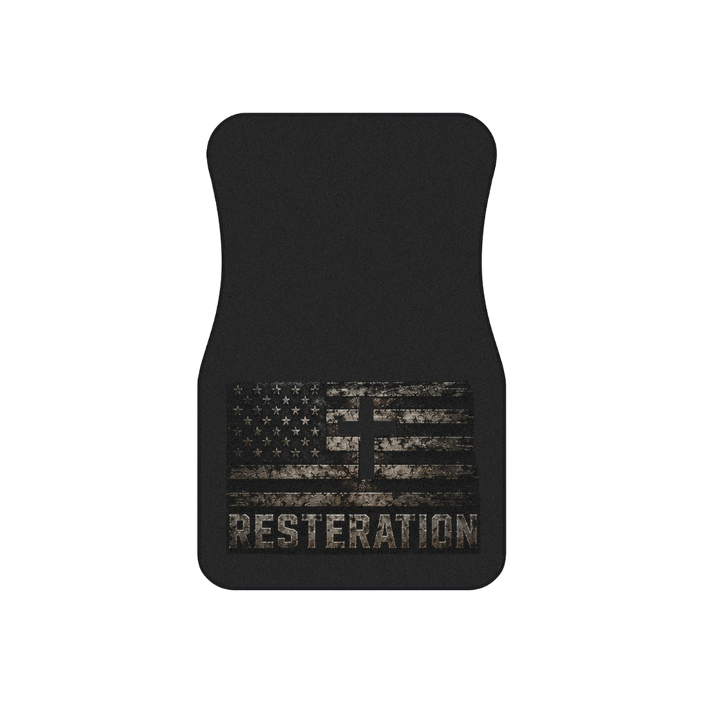Distressed American Flag Car Mat Set — 4-Pack 1 - RESTERATION