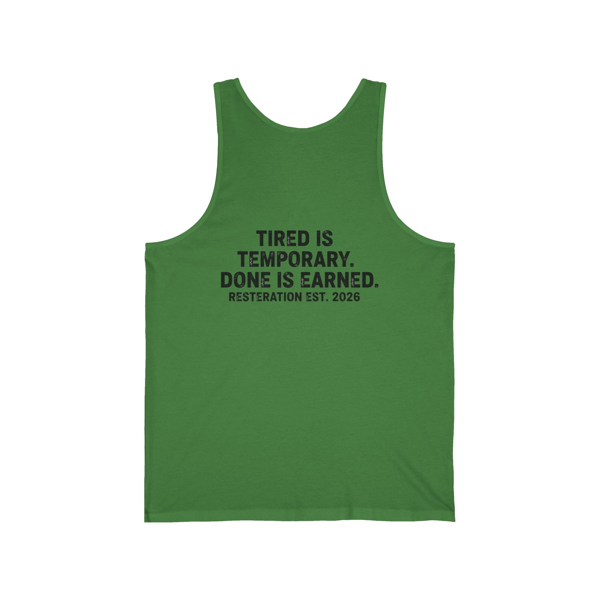 Tired Is Temporary — Motivational Fitness Tank - RESTERATION