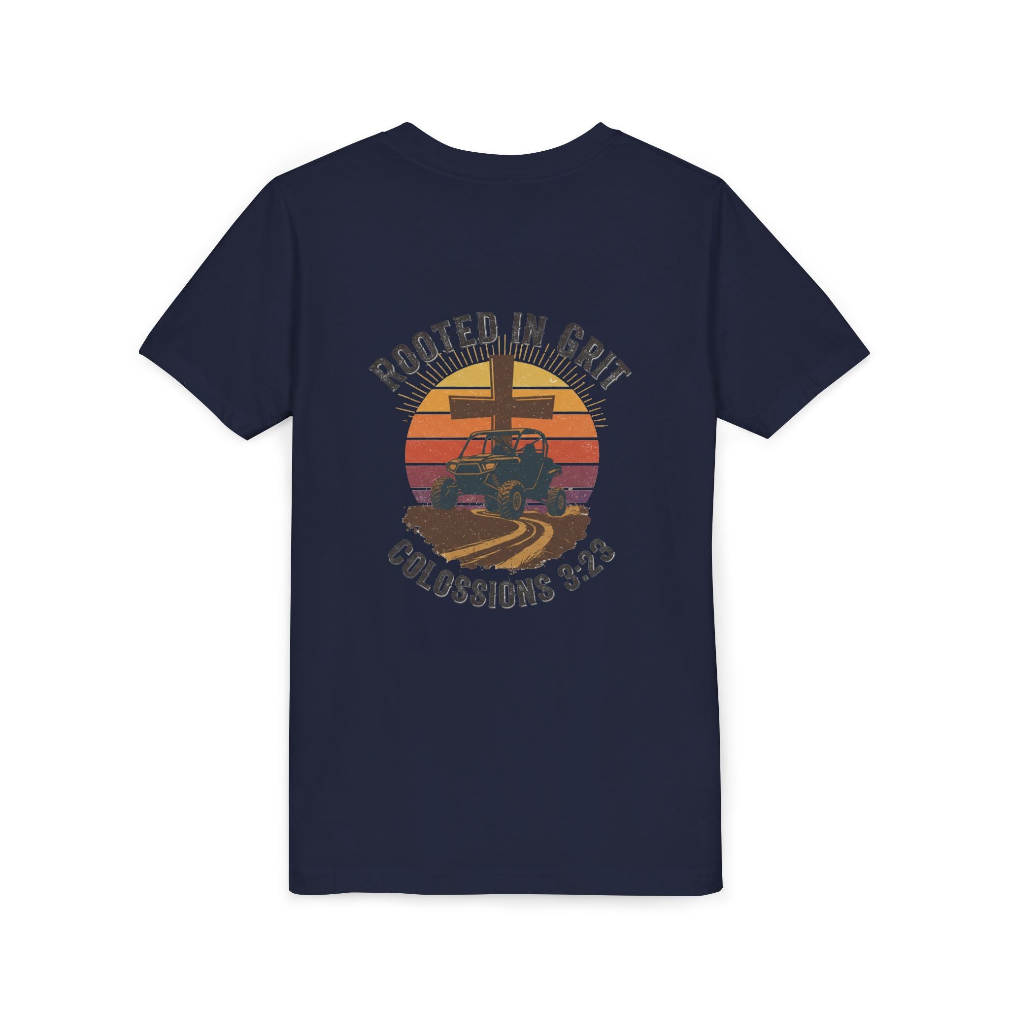 Rooted in Grit — Christian Youth T-Shirt (Colossians 3:23) - RESTERATION