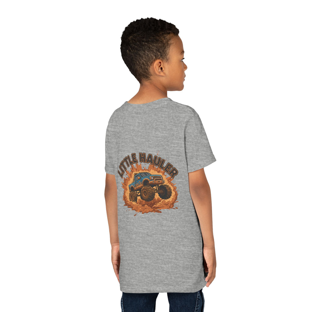 Little Hauler — Monster Truck Youth T-Shirt - RESTERATION
