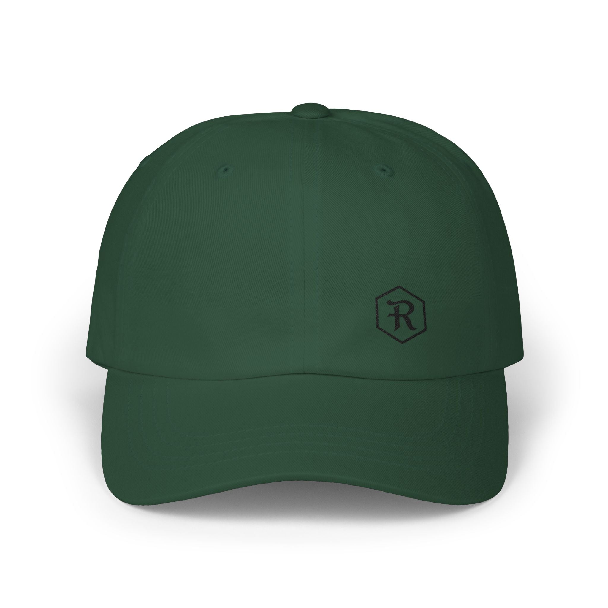 Monogram Dad Cap | Hexagon R Embroidered Hat | Faith Apparel - RESTERATION