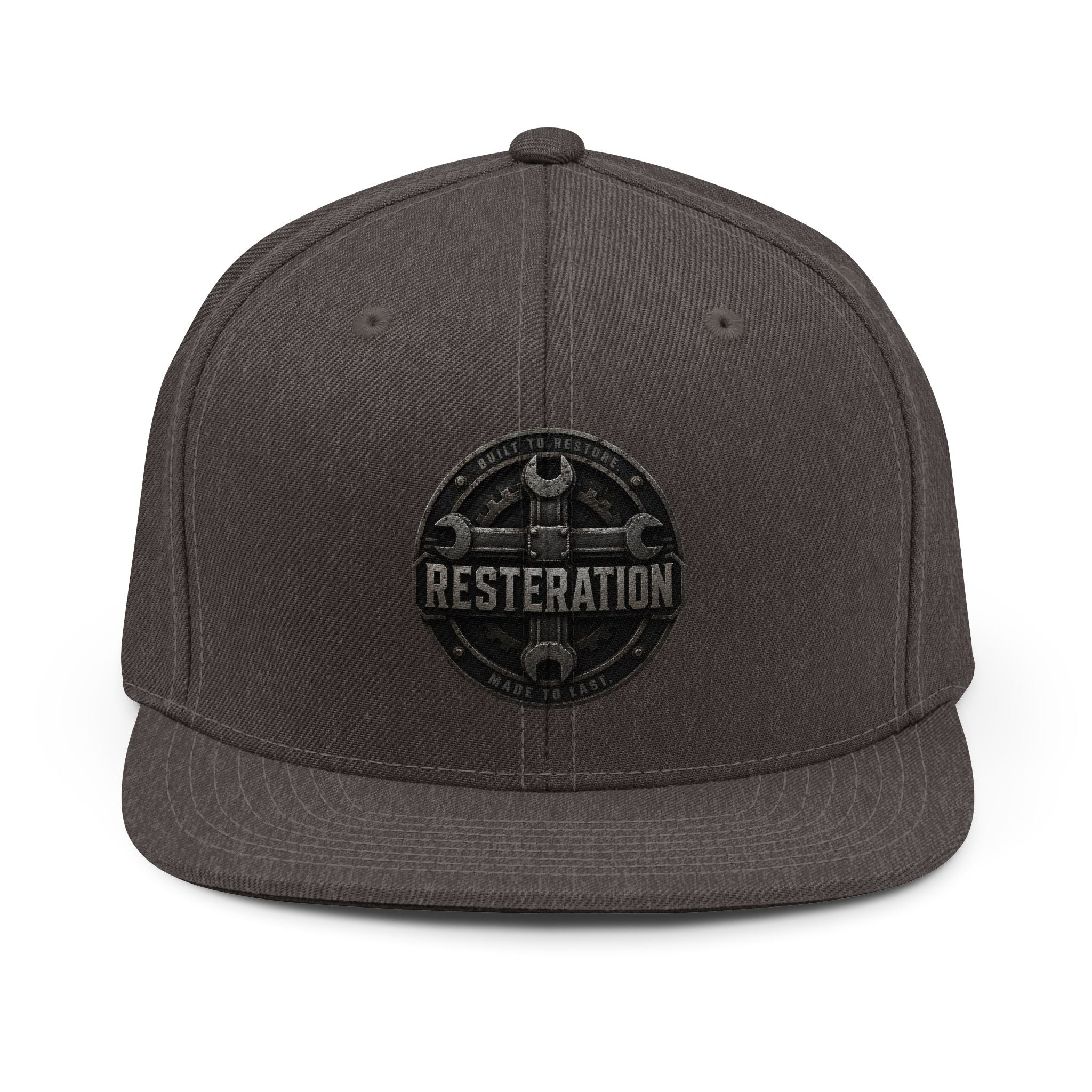 RESTERATION Snapback Cap — Vintage Wrench Logo Cap