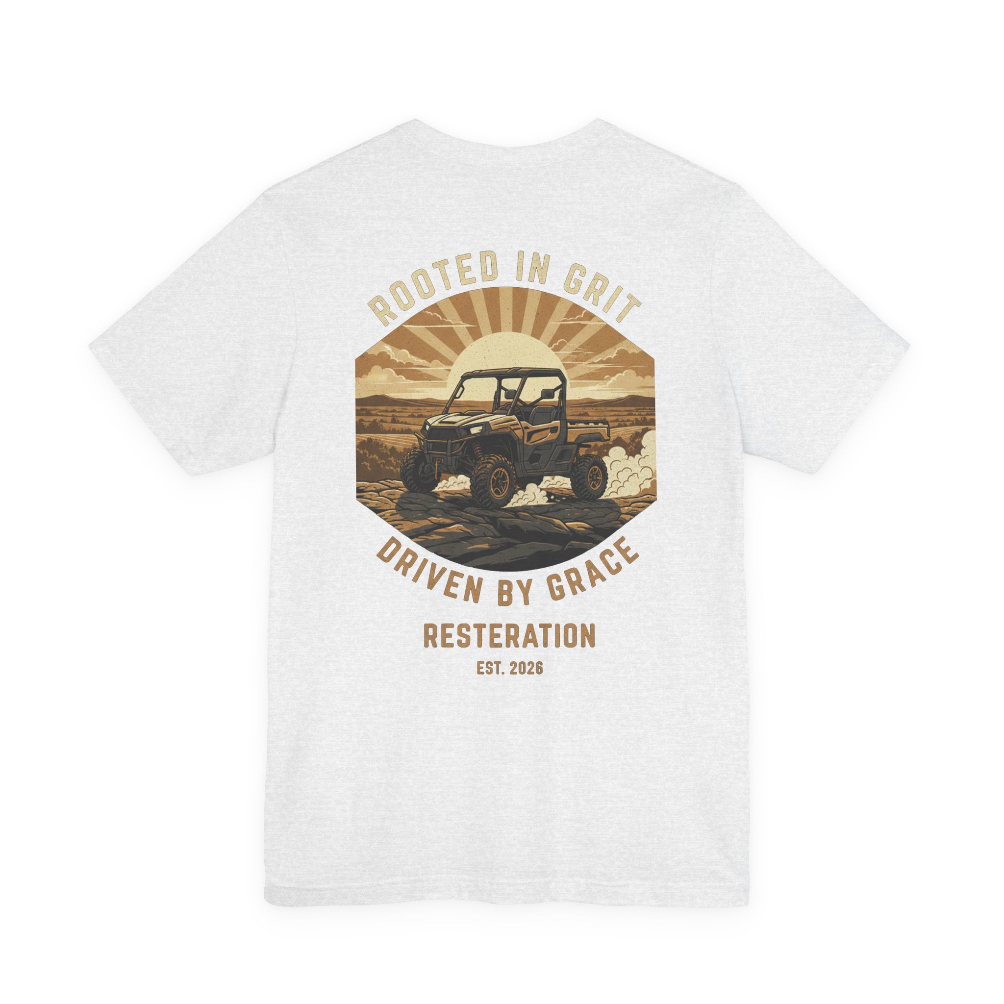Restoration UTV T‑Shirt — "Rooted in Grit, Driven by Grace" Off‑Road Tee