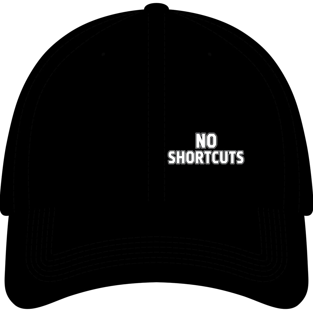 Youth Embroidered Baseball Cap — "No Shortcuts" Motivational Hat - Resteration