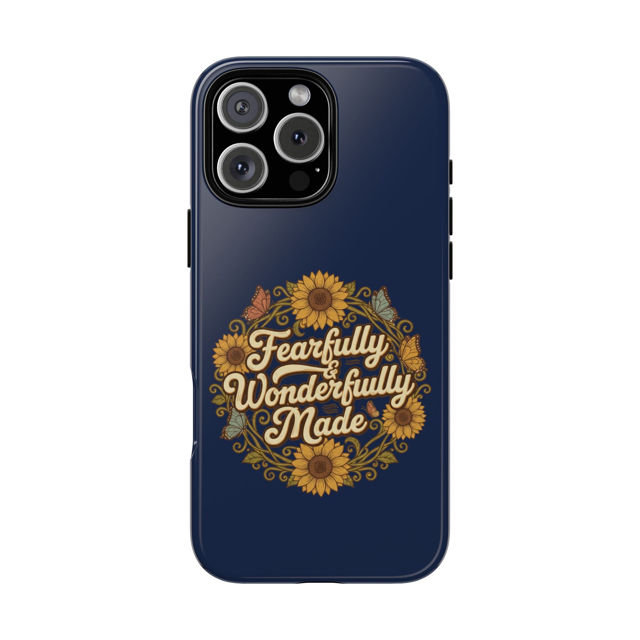 RESTERATION Phone Case — 'Fearfully & Wonderfully Made' Sunflower Floral Cover #4