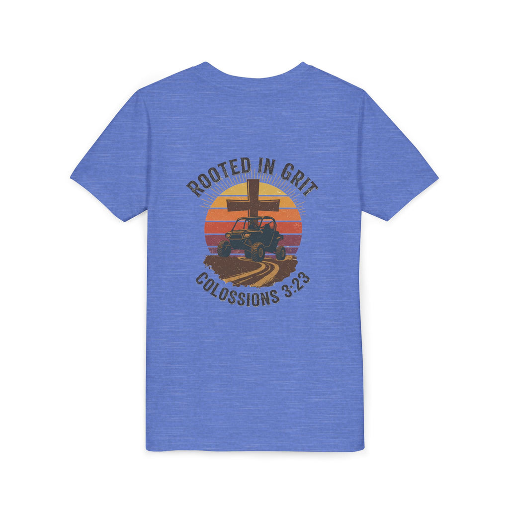 Rooted in Grit — Christian Youth T-Shirt (Colossians 3:23) - RESTERATION