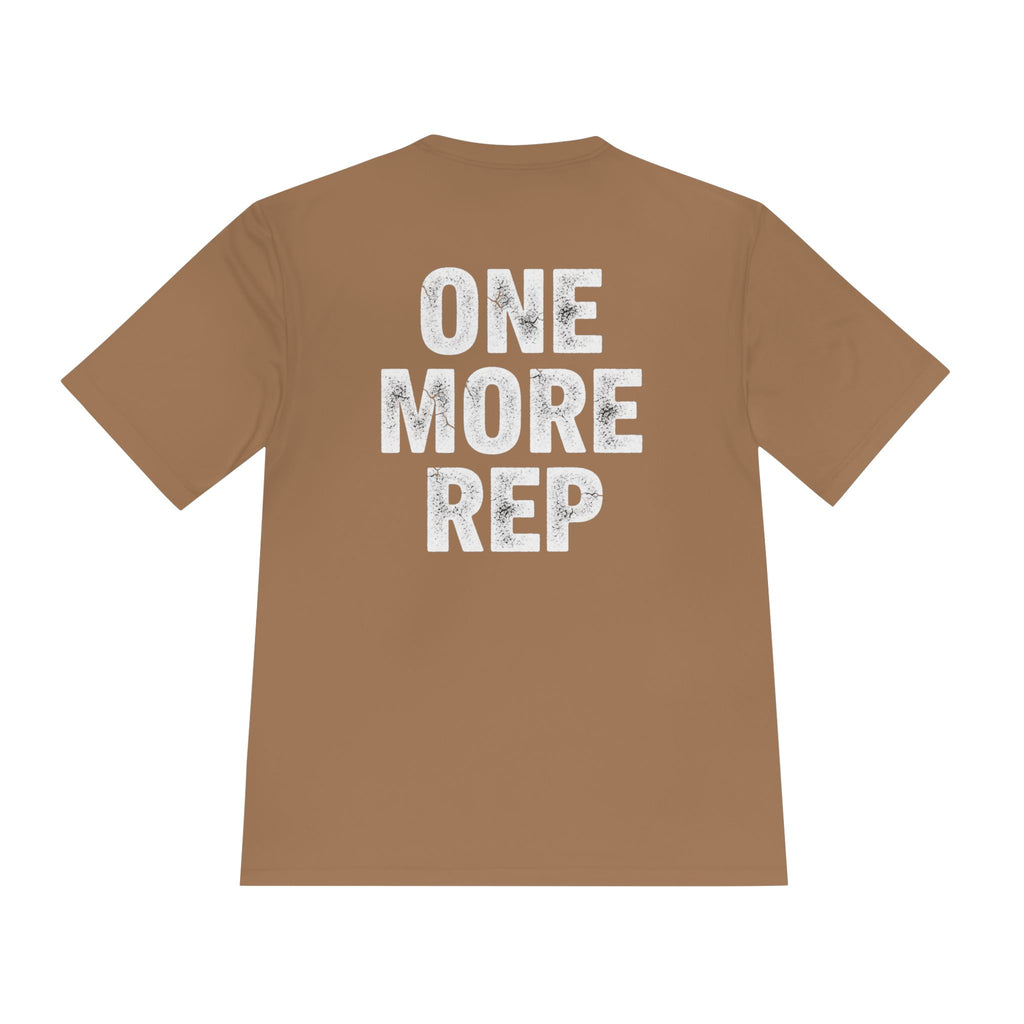 One More Rep Moisture-Wicking Tee — Gym Workout Fitness Shirt - RESTERATION