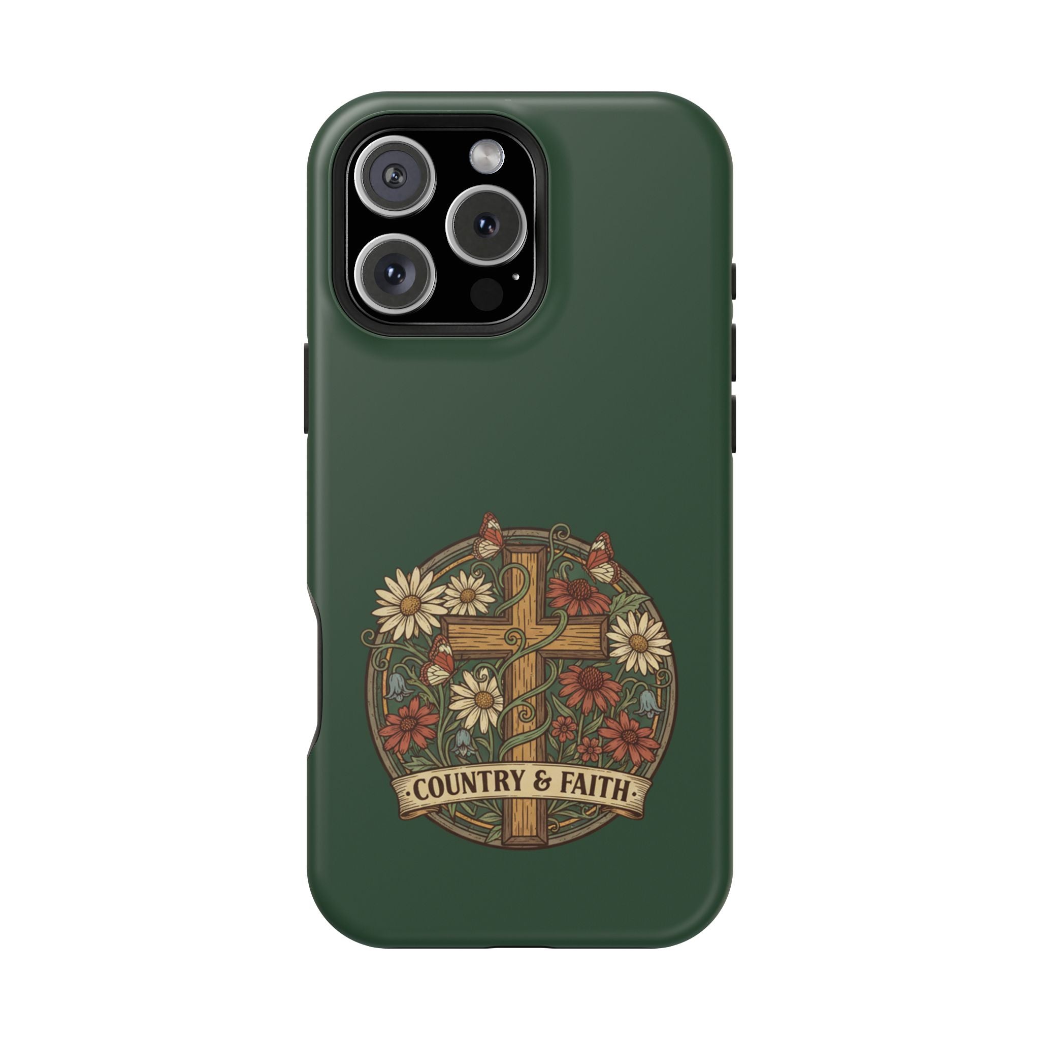 RESTERATION Phone Case — Country & Faith Cross Magnetic Impact-Resistant Cover #3
