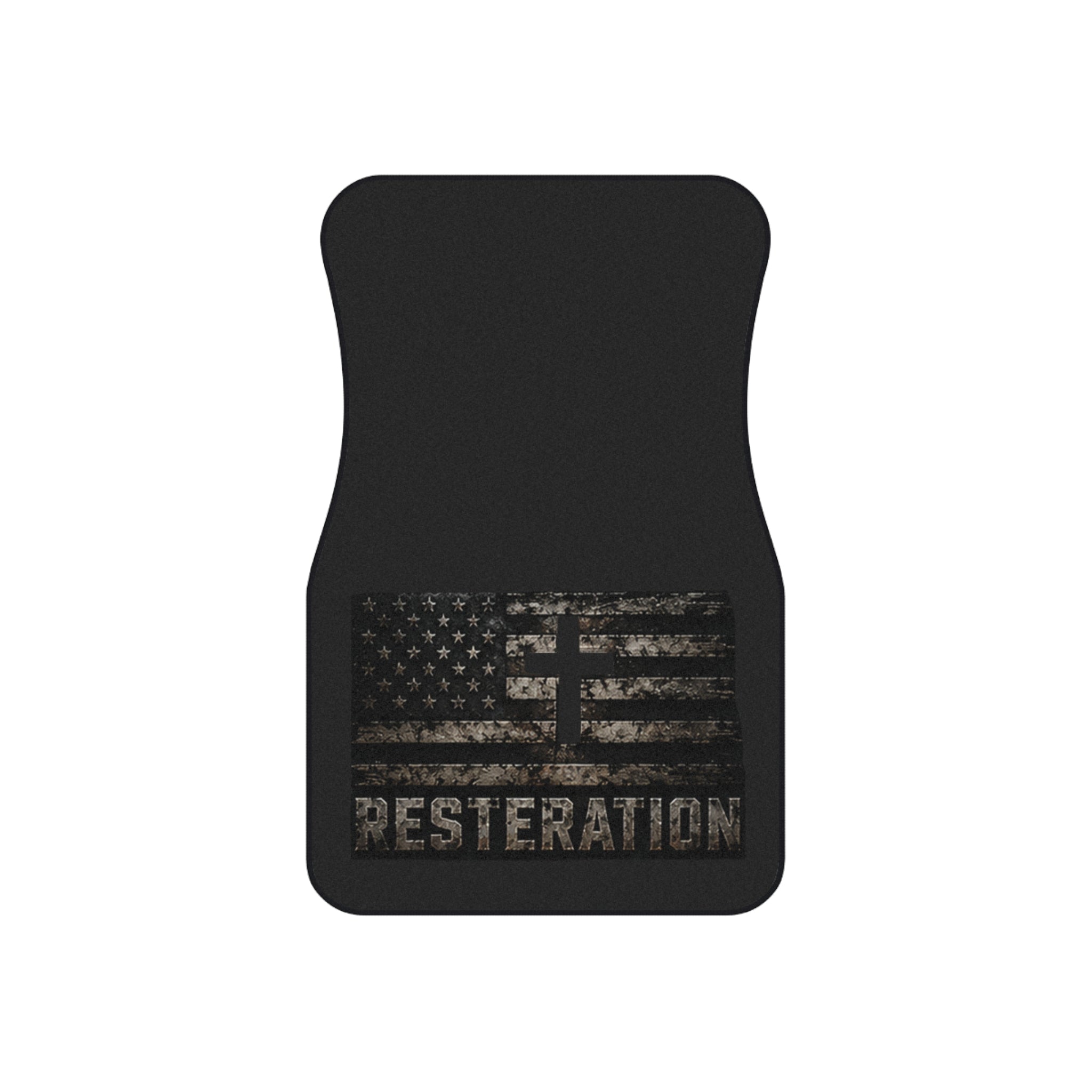 Distressed American Flag Car Mat Set — RESTERATION 4-Pack Floor Mats