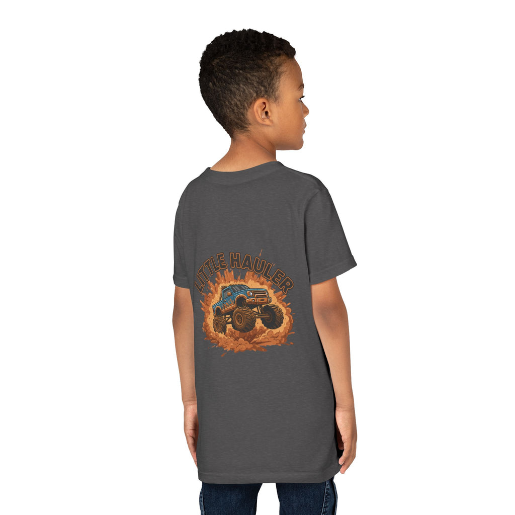 Little Hauler — Monster Truck Youth T-Shirt - RESTERATION