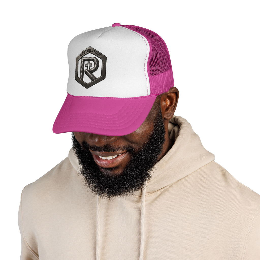 RESTERATION Trucker Cap — Embroidered Shield Logo - RESTERATION