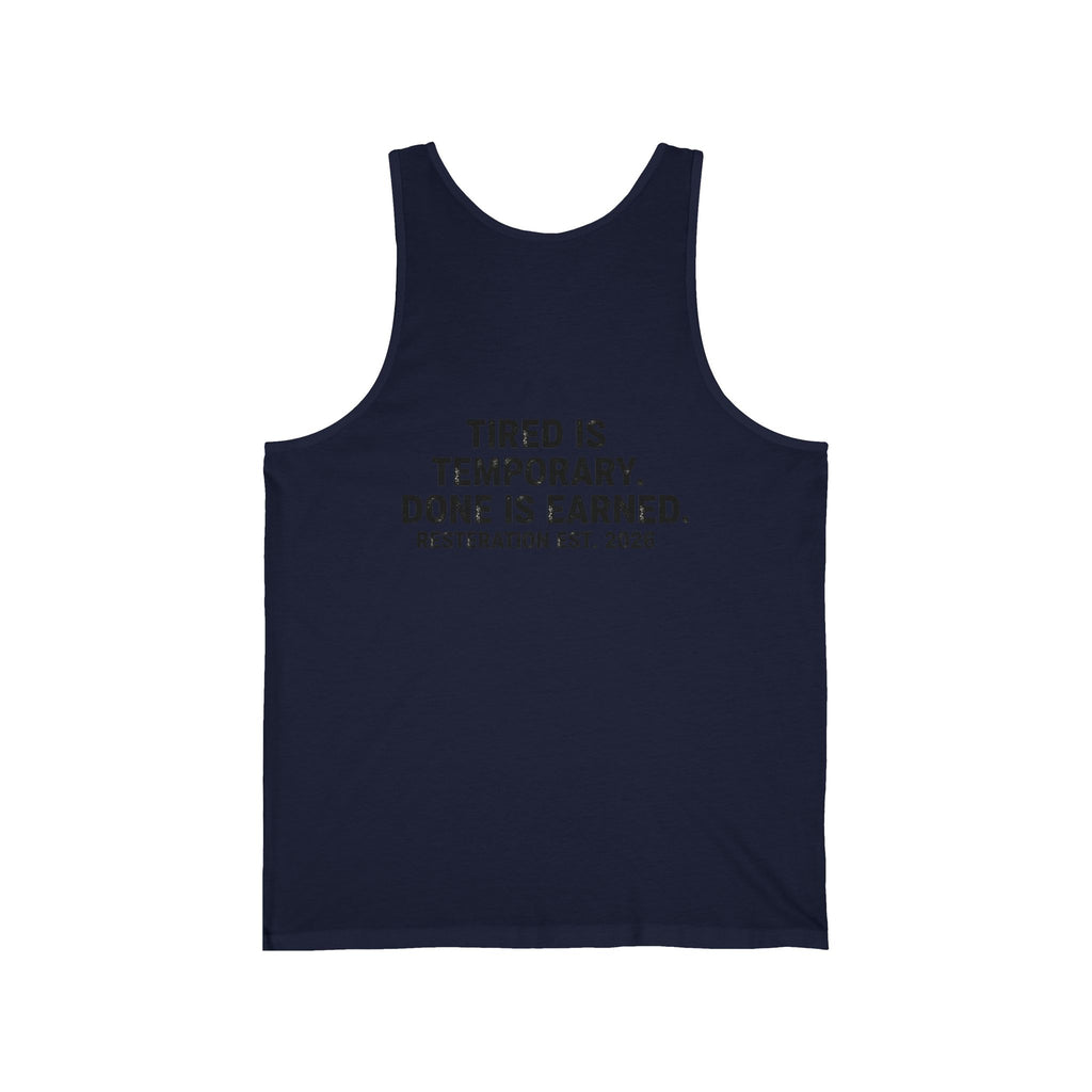Tired Is Temporary — Motivational Fitness Tank - RESTERATION