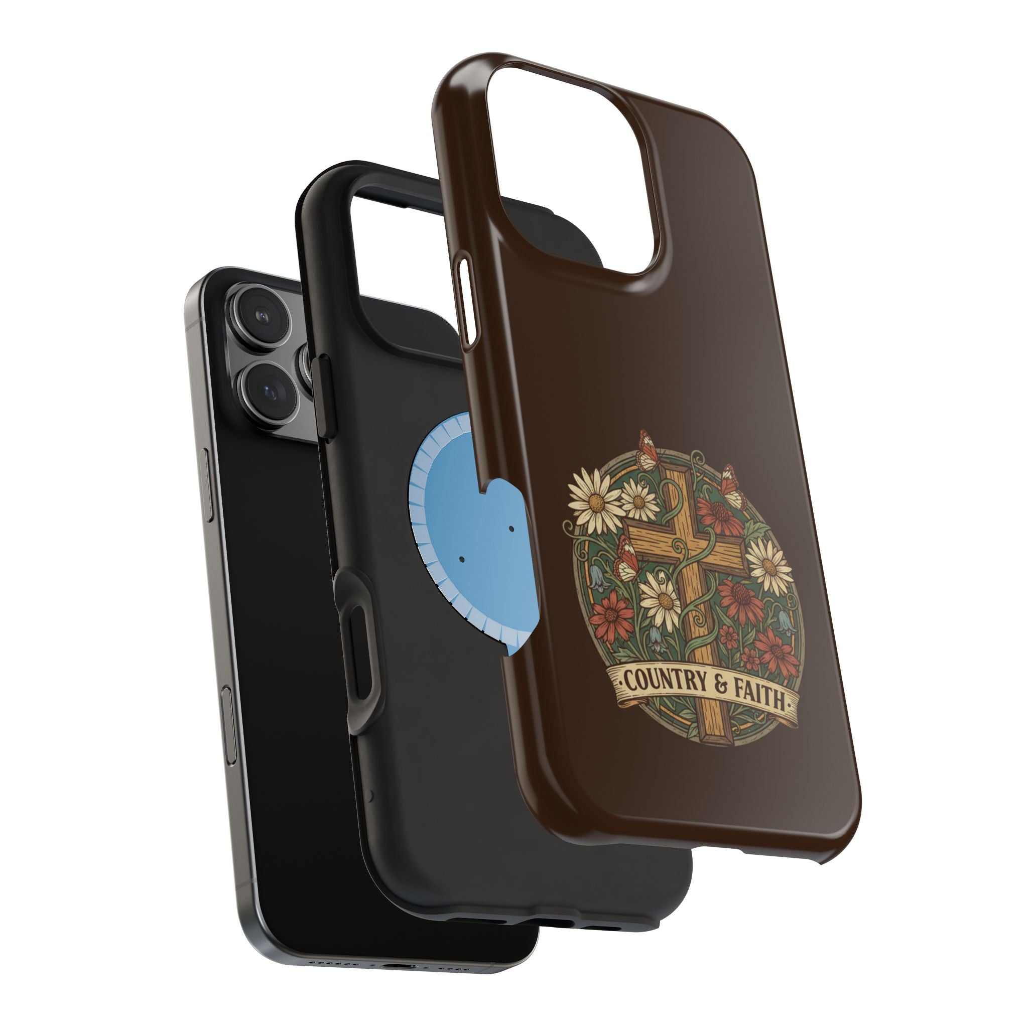 RESTERATION Phone Case — Country & Faith Cross Magnetic Impact-Resistant Cover 2 - RESTERATION