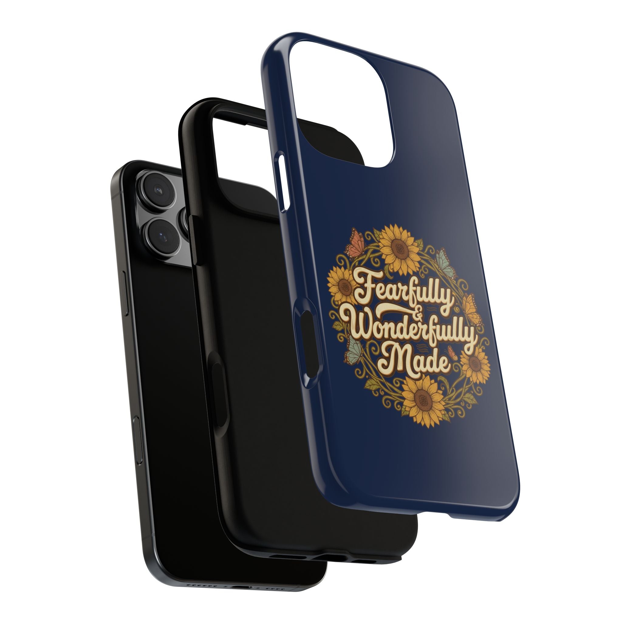 RESTERATION Phone Case — 'Fearfully & Wonderfully Made' Sunflower Floral Cover #4