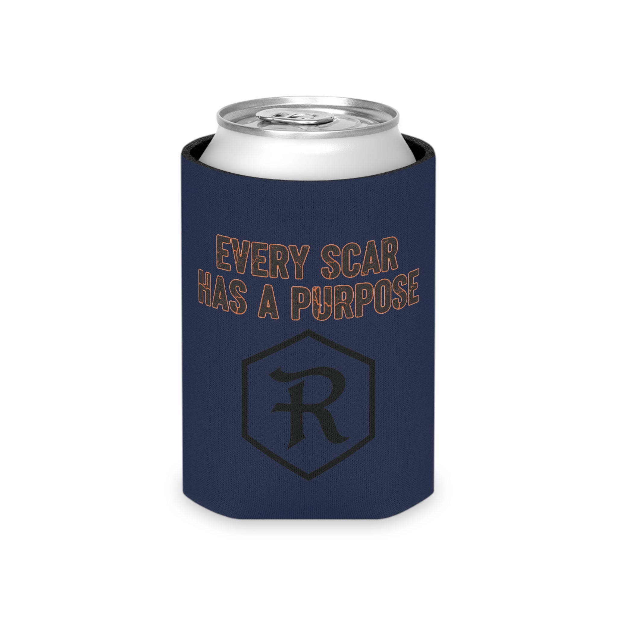 RESTERATION Can Cooler — 'Every Scar Has A Purpose' | Rise Again Christian Koozie 3 - RESTERATION