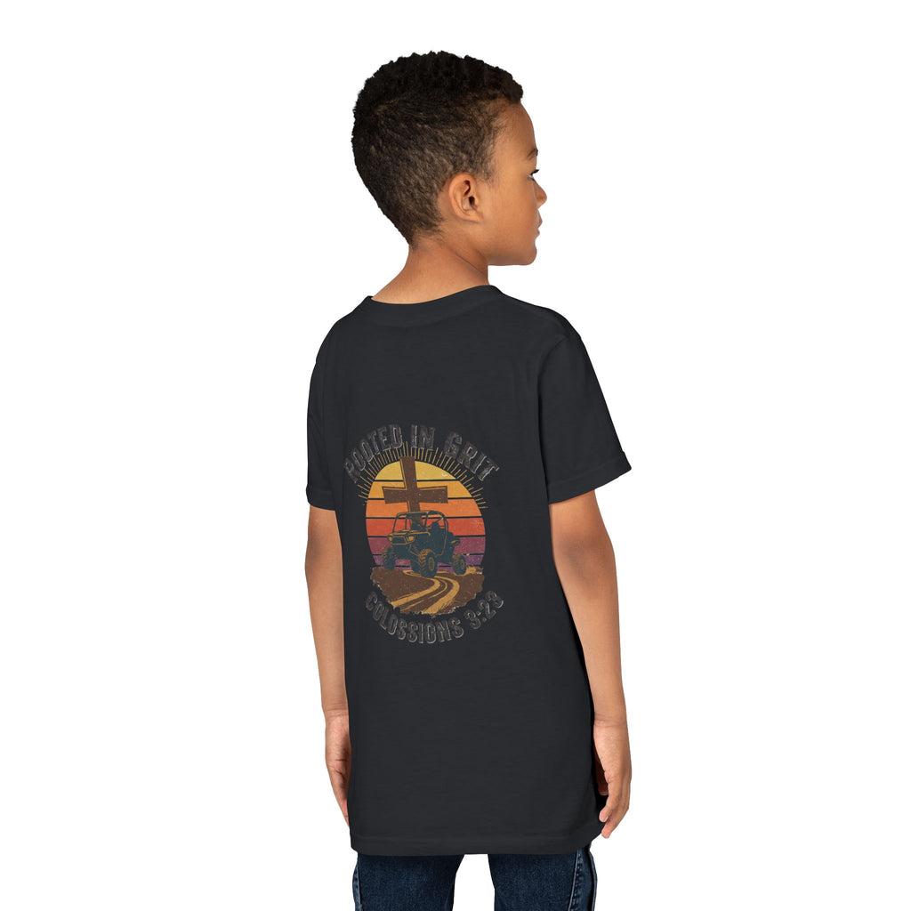 Rooted in Grit — Christian Youth T-Shirt (Colossians 3:23) - RESTERATION