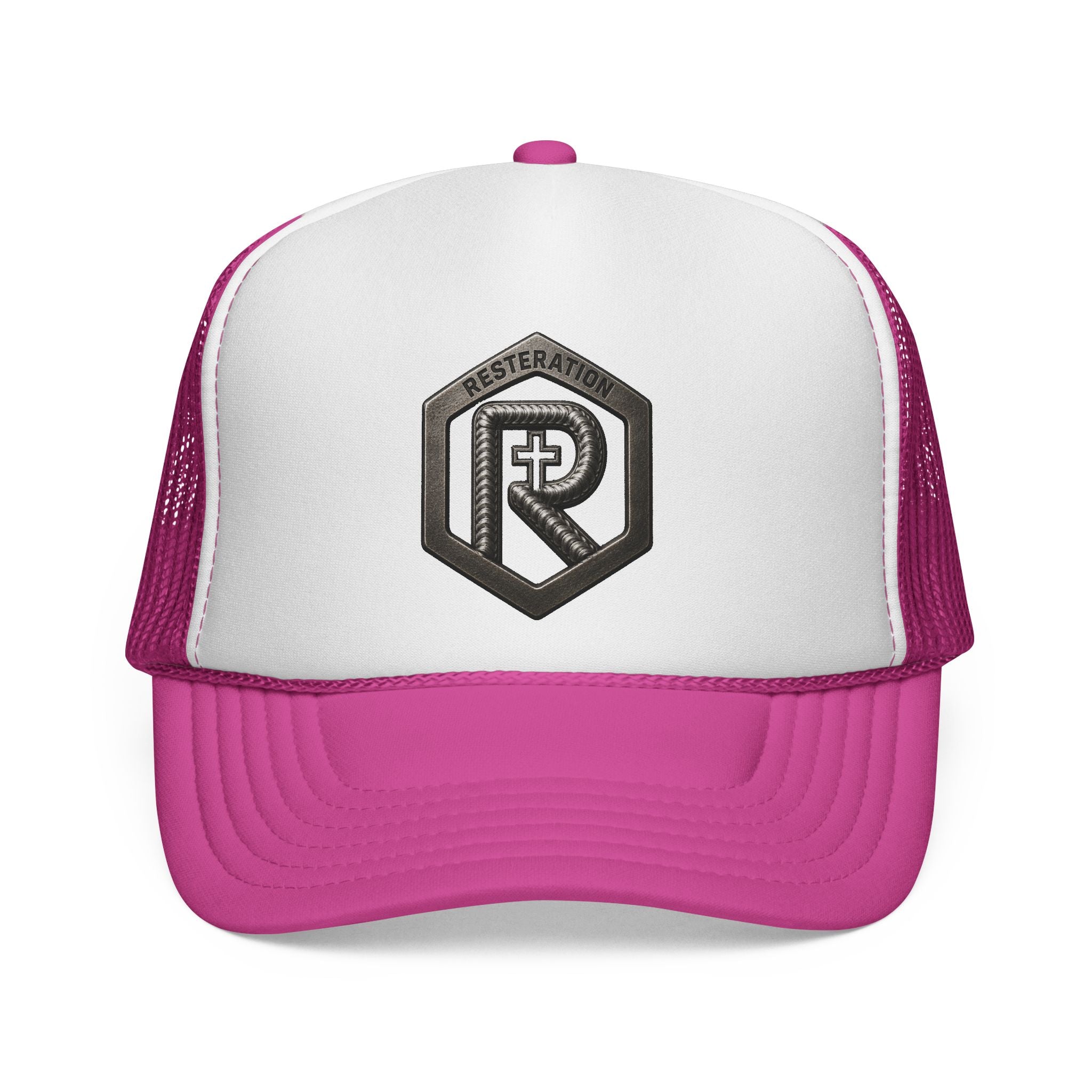 RESTERATION Trucker Cap — Embroidered Shield Logo
