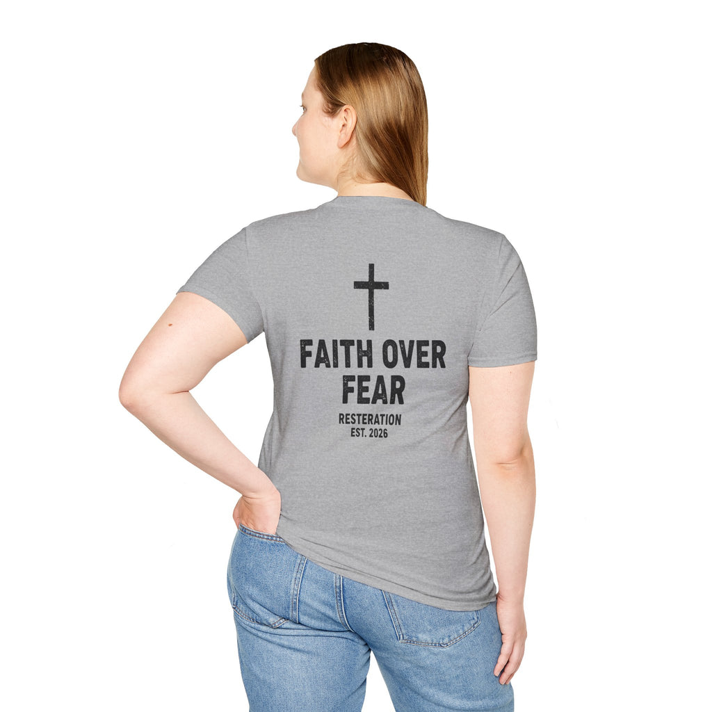 Faith Over Fear Christian T-Shirt - Resteration