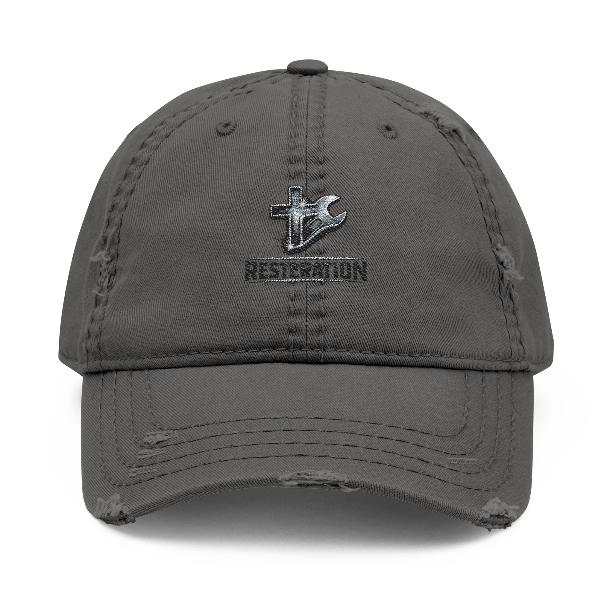 RESTERATION Distressed Dad Hat — Built for the Long Day