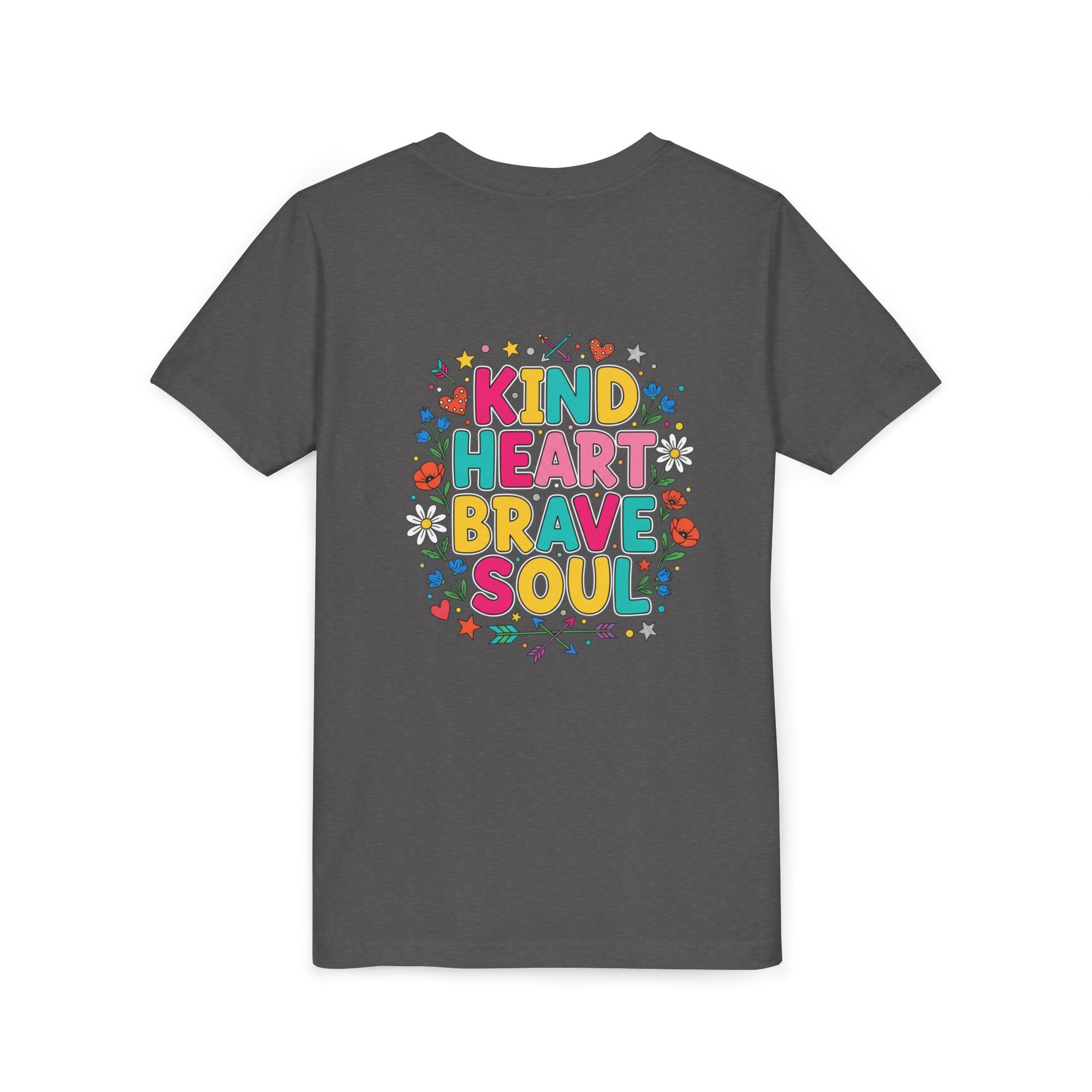 Kind Heart Brave Soul — Inspirational Youth T-Shirt - RESTERATION