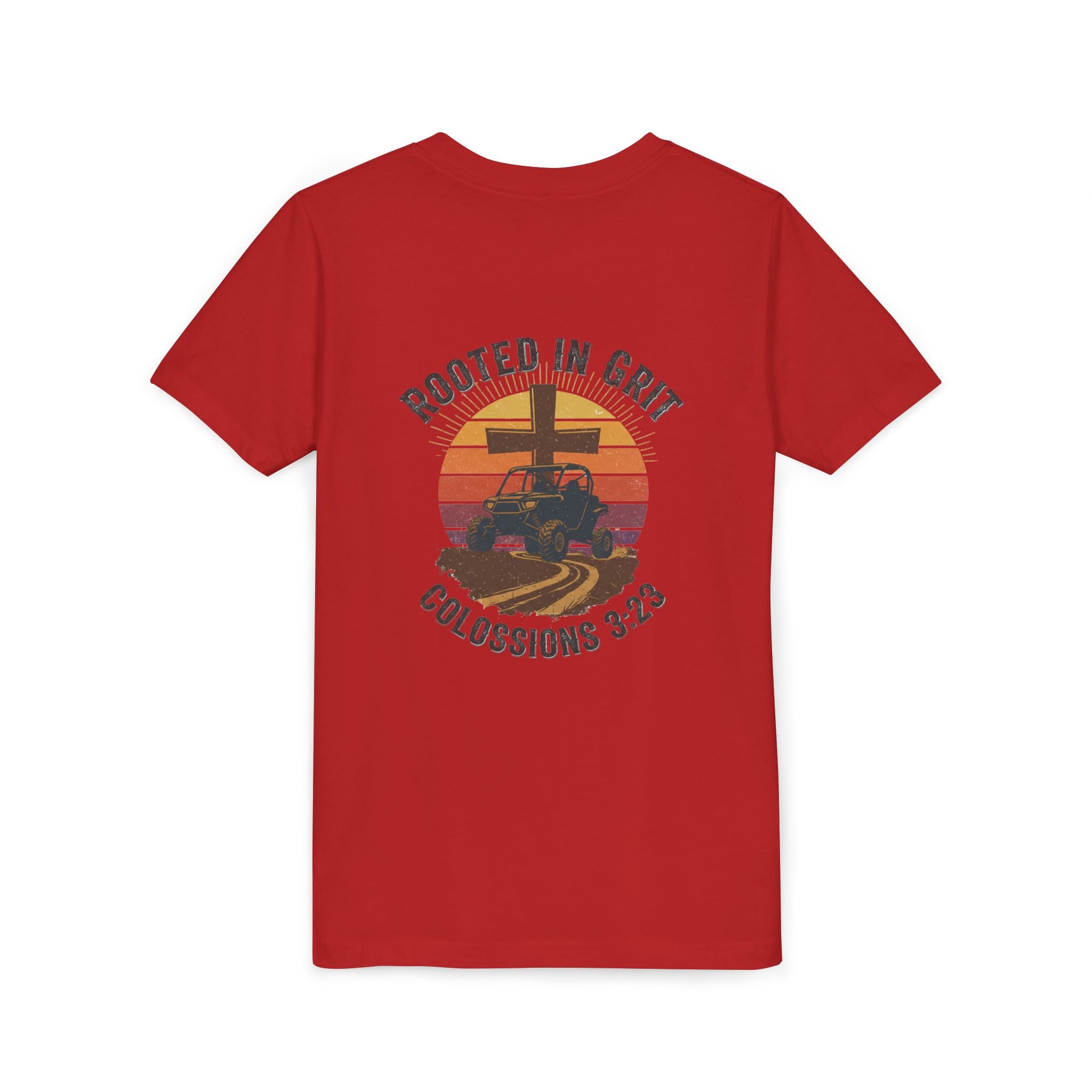 Rooted in Grit — Christian Youth T-Shirt (Colossians 3:23) - RESTERATION