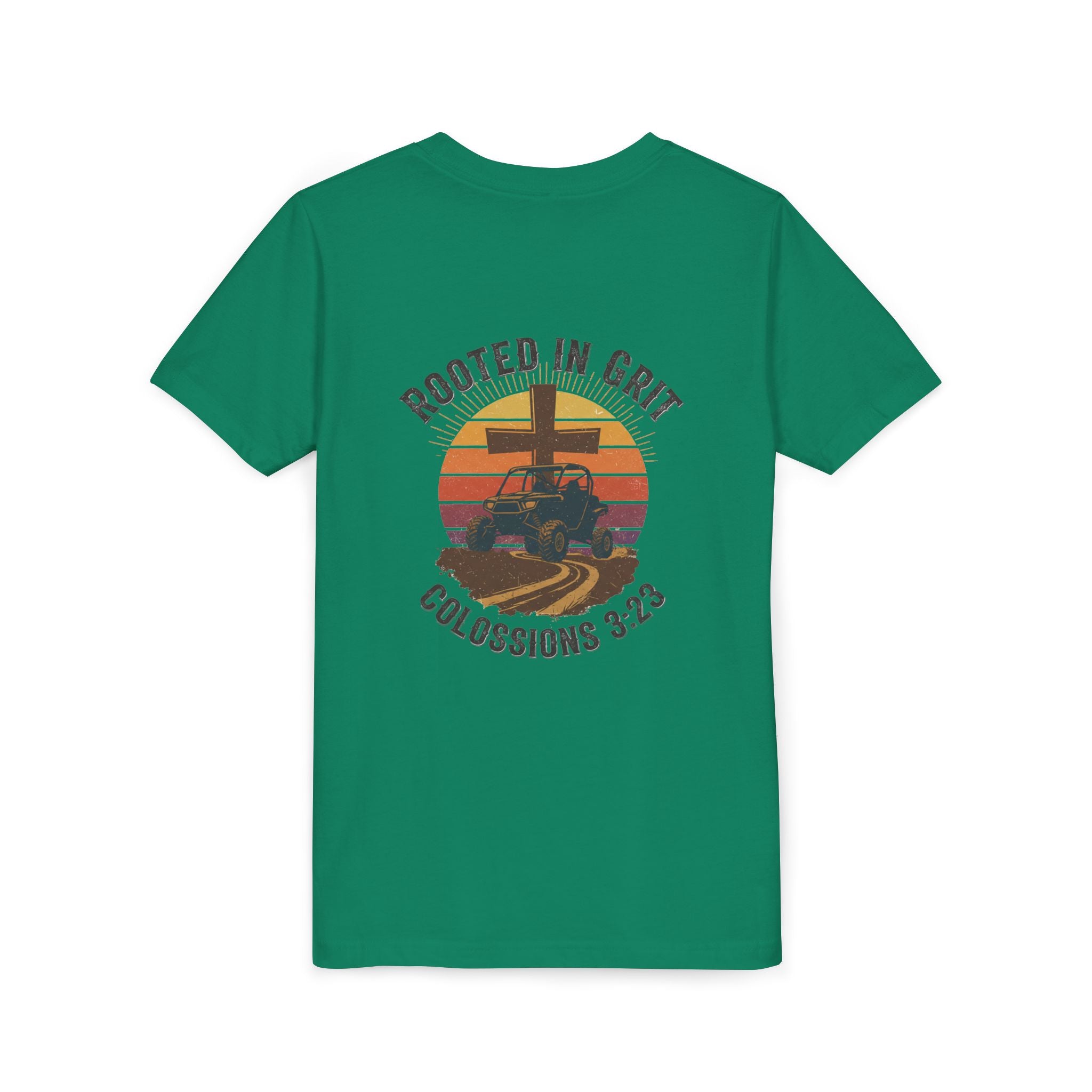 Rooted in Grit — Christian Youth T-Shirt (Colossians 3:23) - RESTERATION