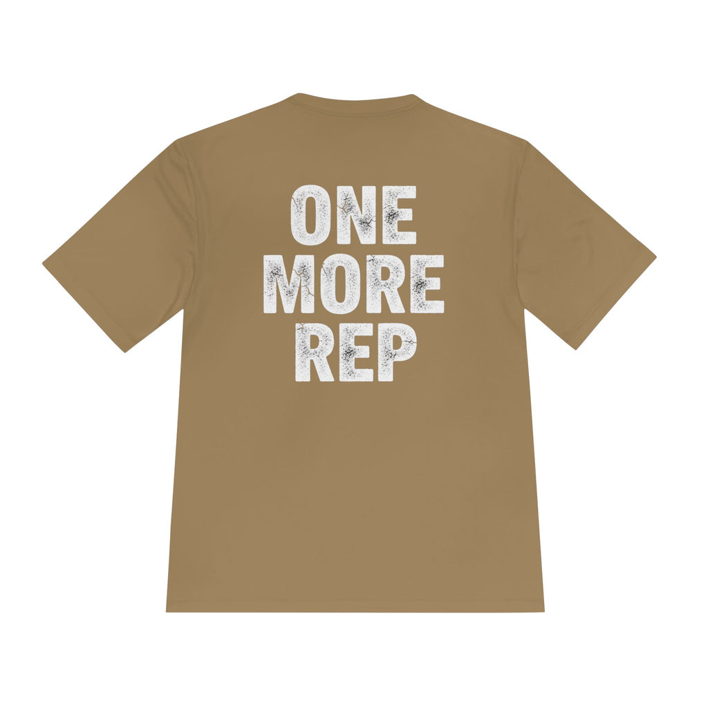 One More Rep Moisture-Wicking Tee — Gym Workout Fitness Shirt - RESTERATION