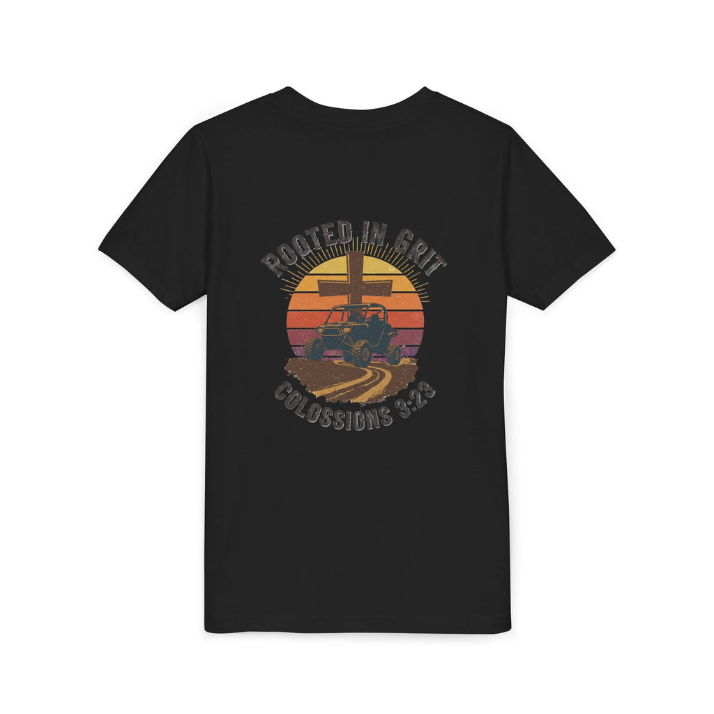 Rooted in Grit — Christian Youth T-Shirt (Colossians 3:23) - RESTERATION