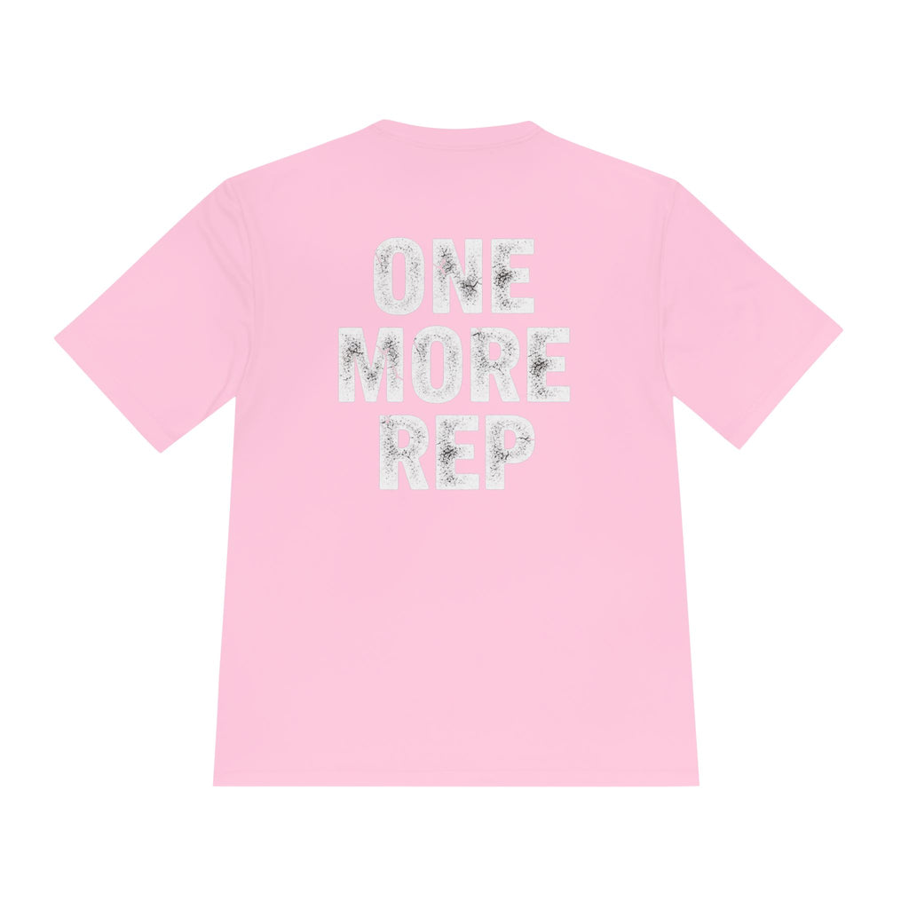 One More Rep Moisture-Wicking Tee — Gym Workout Fitness Shirt - RESTERATION