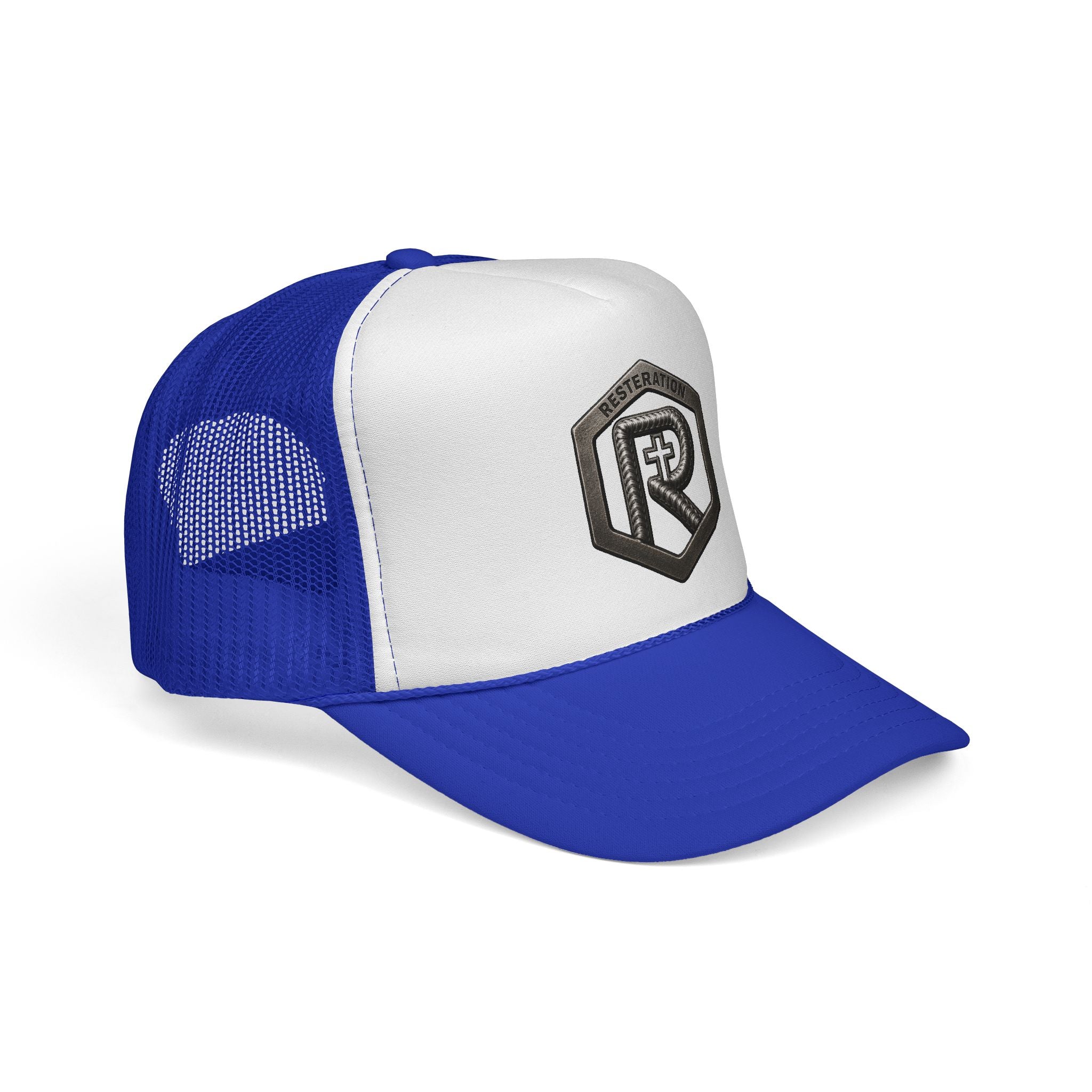 RESTERATION Trucker Cap — Embroidered Shield Logo - RESTERATION