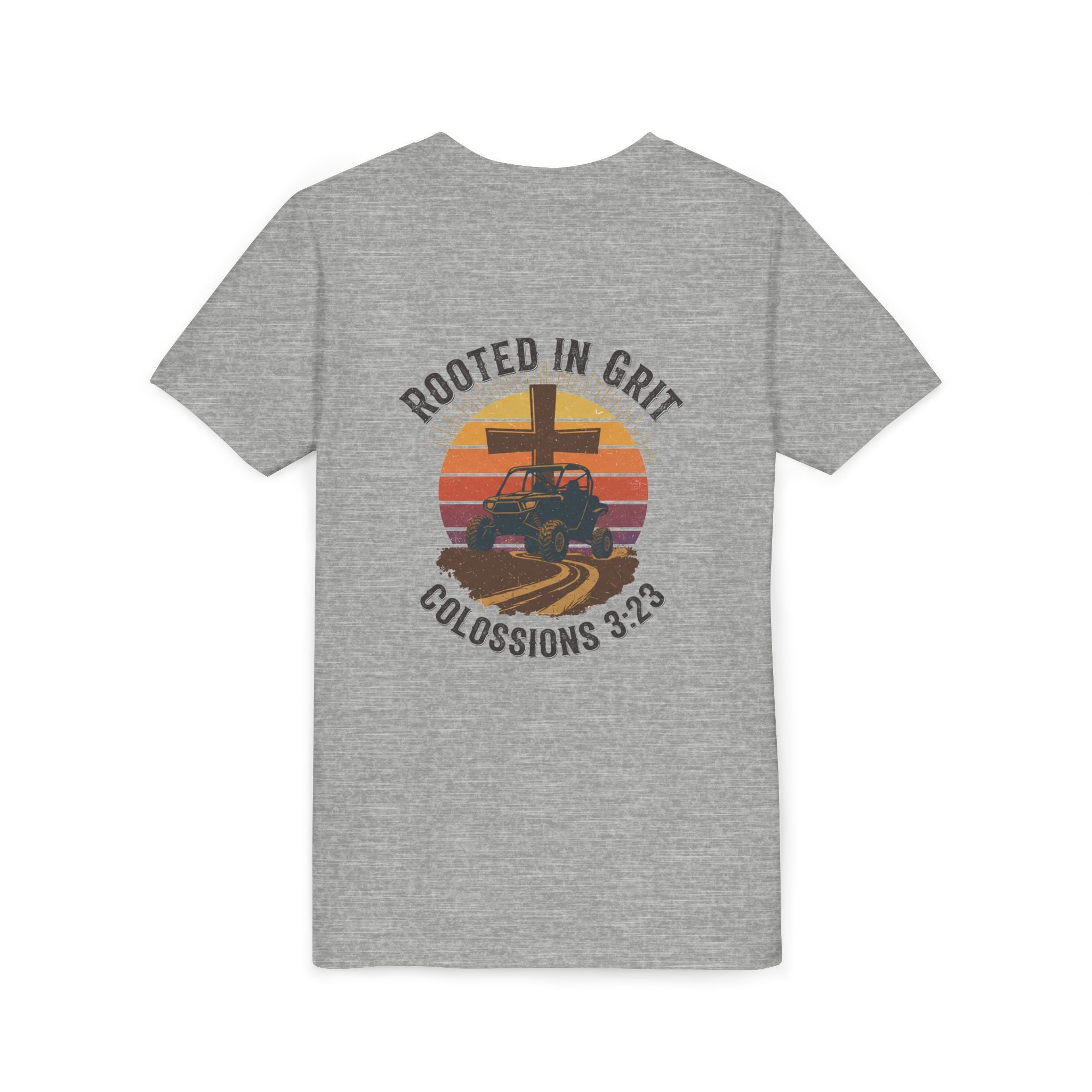 Rooted in Grit — Christian Youth T-Shirt (Colossians 3:23) - RESTERATION